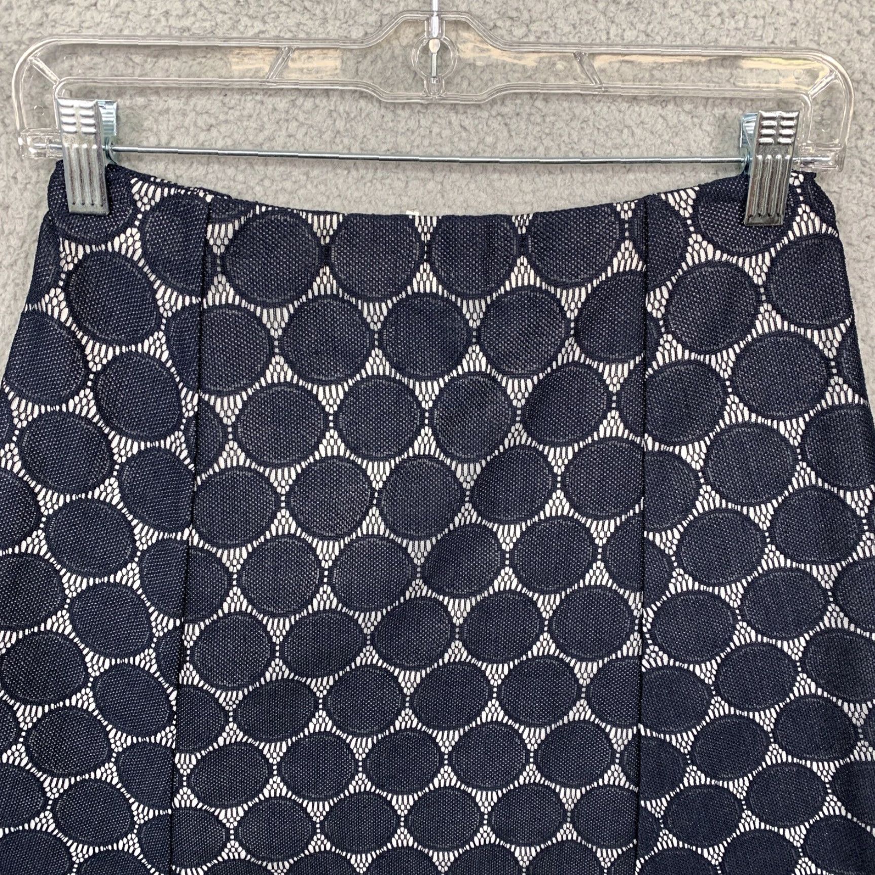 Vintage Renee C Women’s Skirt Maybell Lace Detail XS Navy White NWT Size 26" / US 2 / IT 38 - 5 Thumbnail