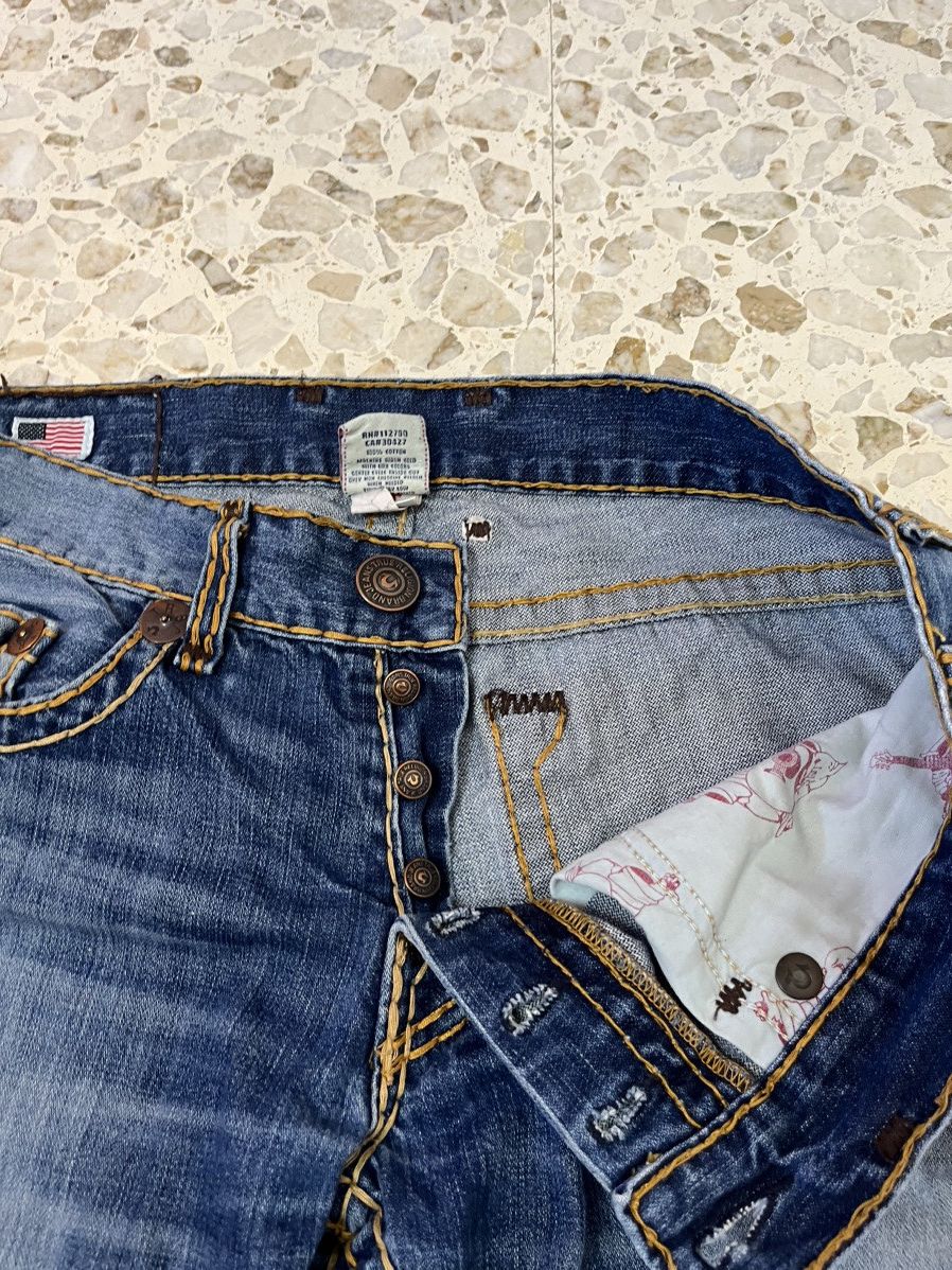 True Religion True Religion Vintage Y2k Blue Mustard Denim Jeans Pant Rare Size US 34 / EU 50 - 6 Thumbnail