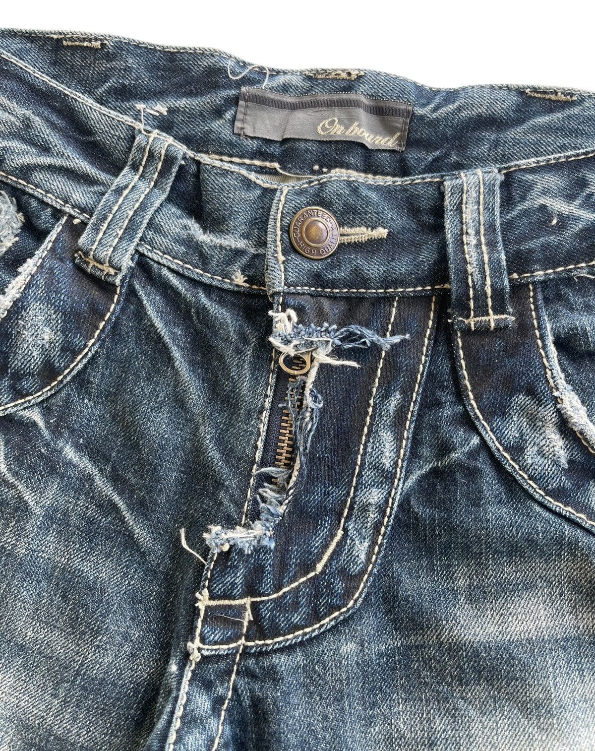 Japanese Brand On Board Distressed LGB Style Denim Size US 28 / EU 44 - 7 Thumbnail