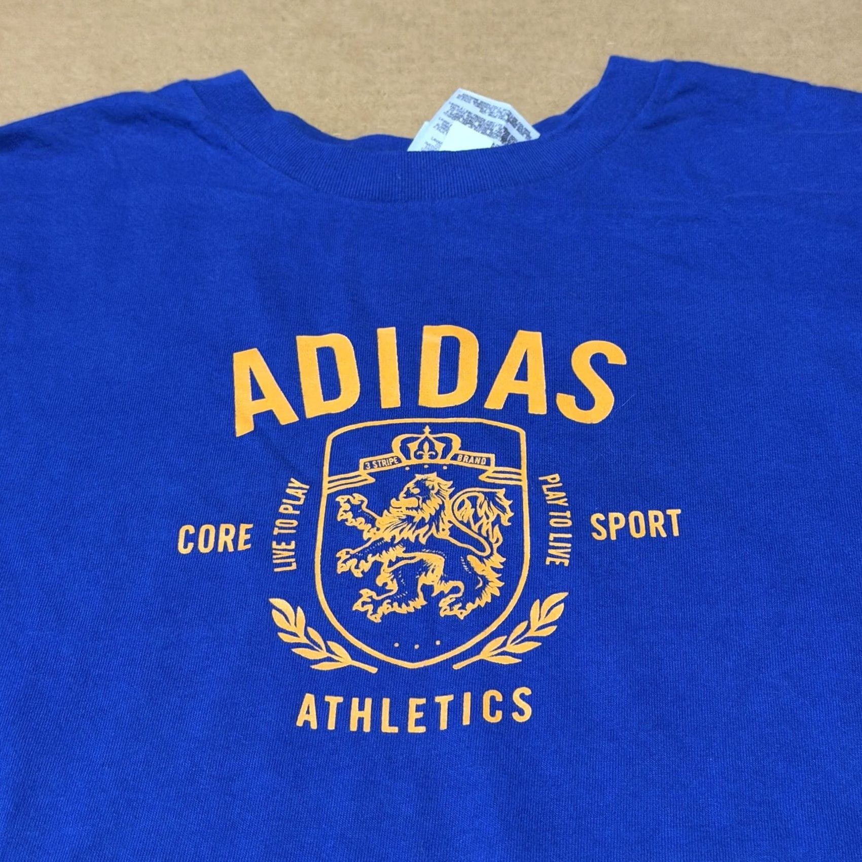 Adidas Adidas Shirt Mens Medium Blue Long Sleeve Core Sport Athletics Crest Graphic Size US M / EU 48-50 / 2 - 4 Thumbnail