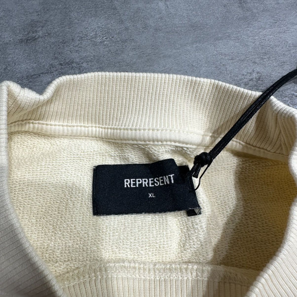 Represent Clo. Represent Patron of Club Sweater - Cream Size US XL / EU 56 / 4 - 5 Thumbnail