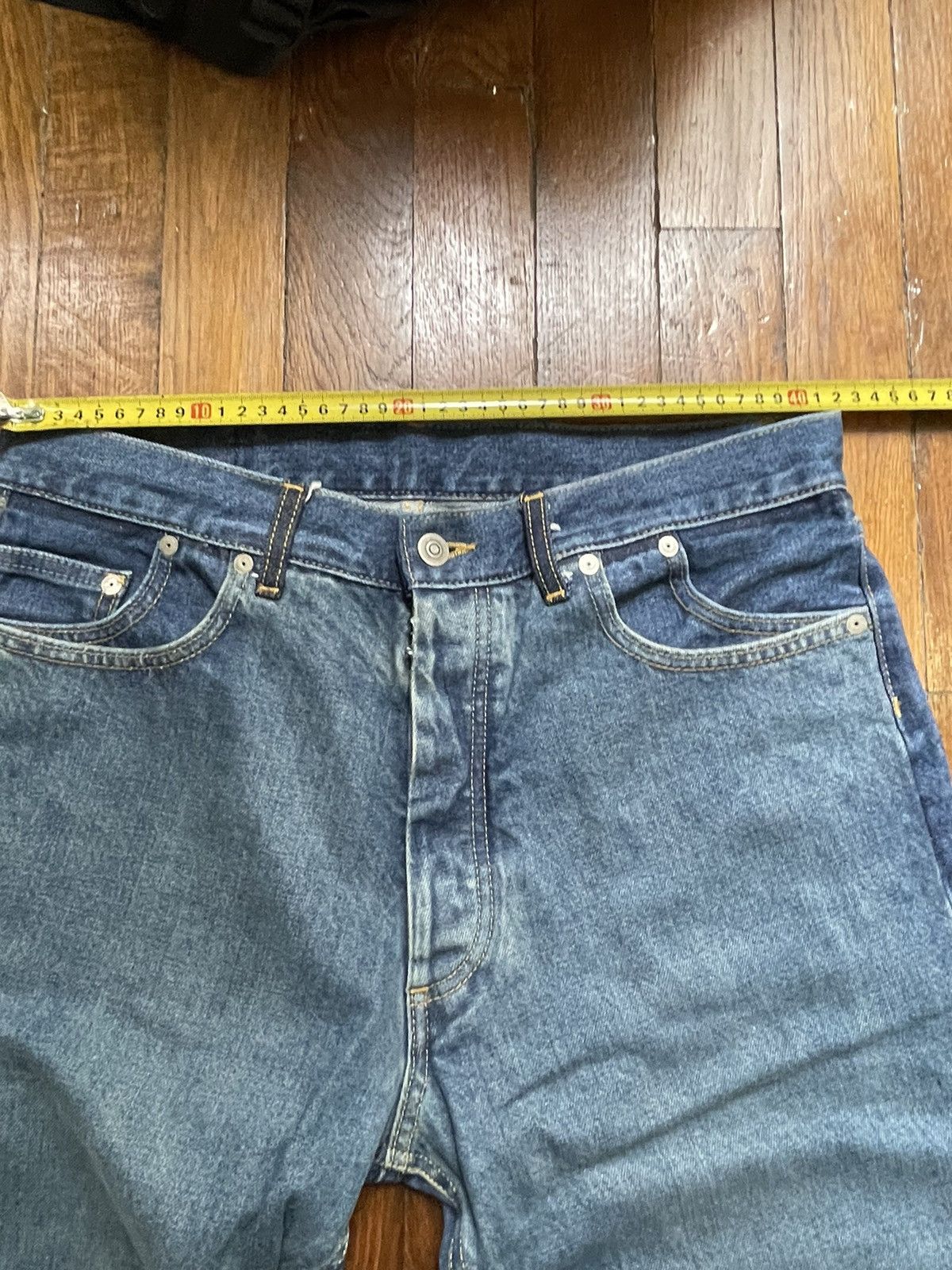 Maison Margiela Amazing very rare Maison Margiela two tone raw edge jeans Size US 33 - 11 Thumbnail