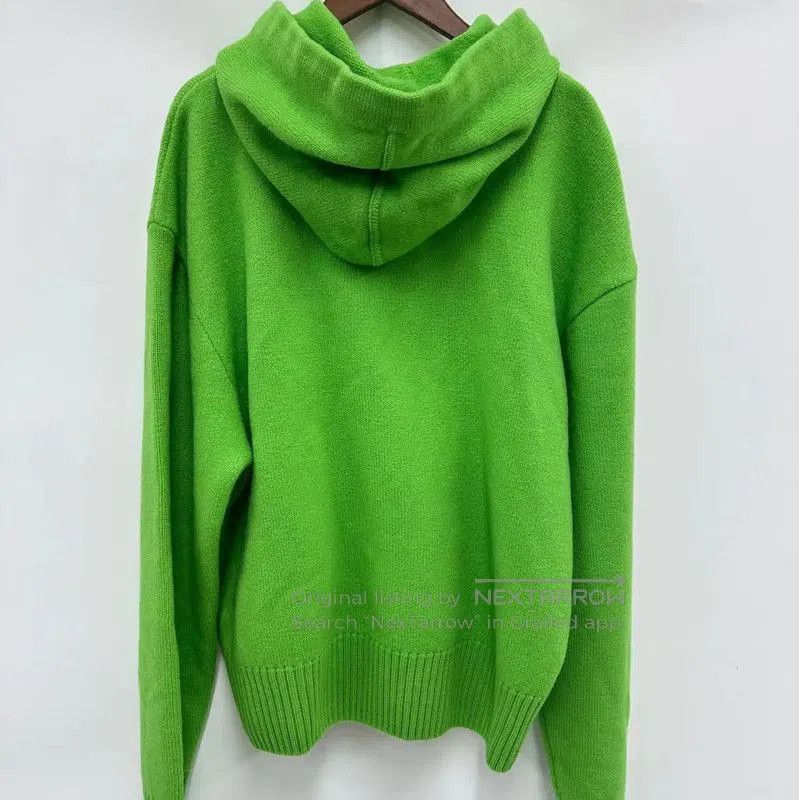 AMI AMI Green Men's Hoodie with Heart Design . Size US S / EU 44-46 / 1 - 2 Thumbnail