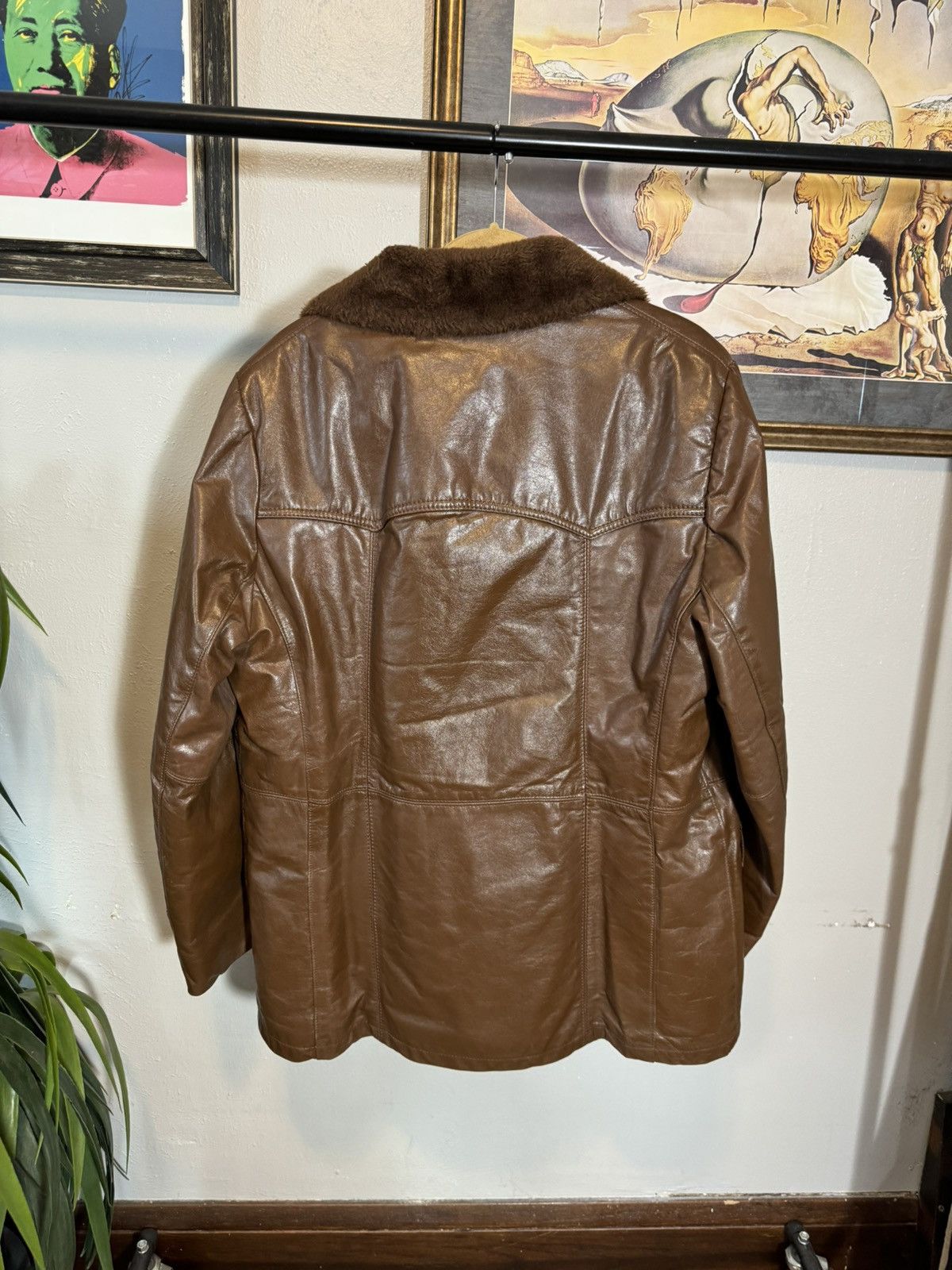 Vintage Pioneer Wear USA Vintage Leather Sherpa Style Western Jacket Size US L / EU 52-54 / 3 - 3 Thumbnail