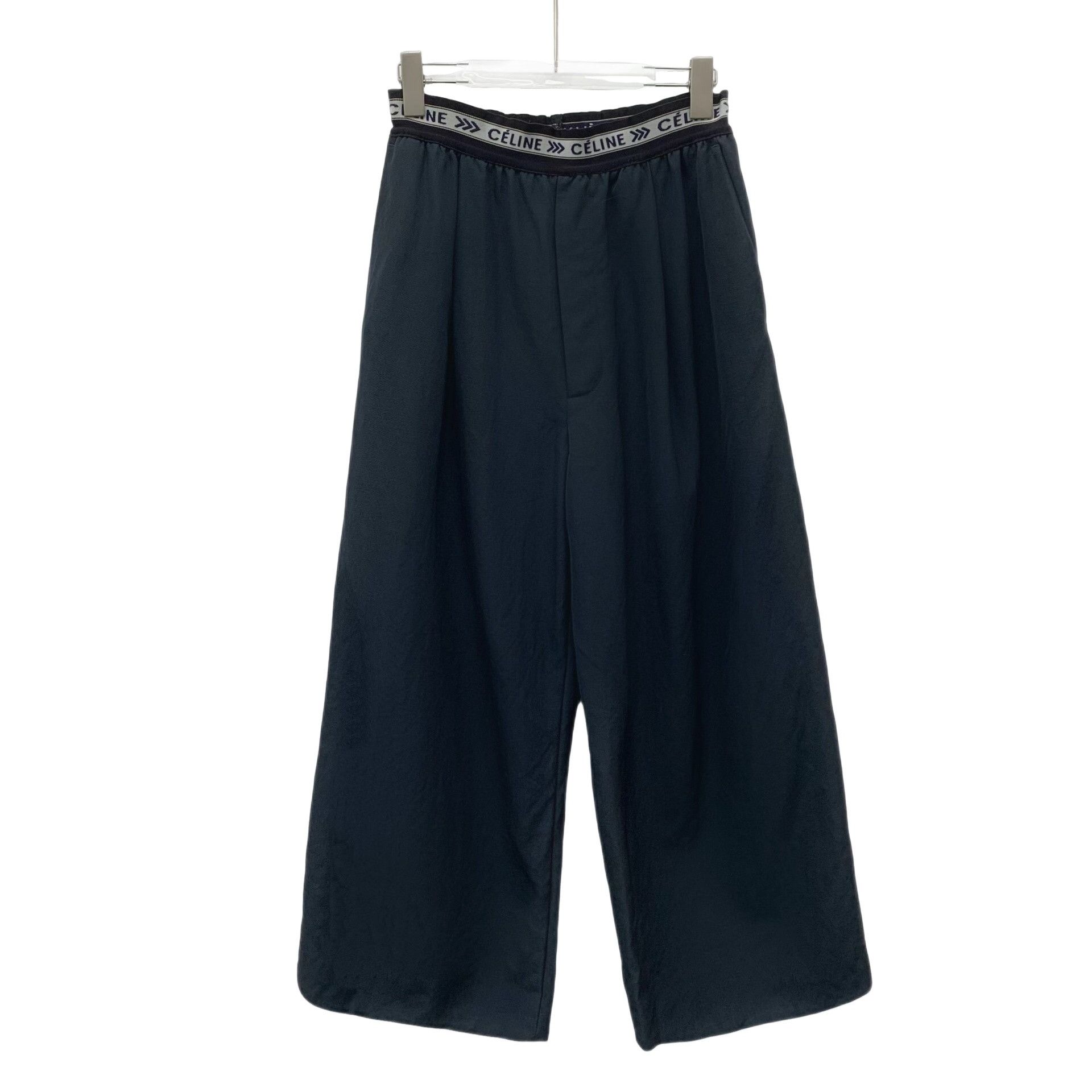 Celine Celine Logo Waistband Wool Pants 36 Size 26" / US 2 / IT 38 - 1 Thumbnail