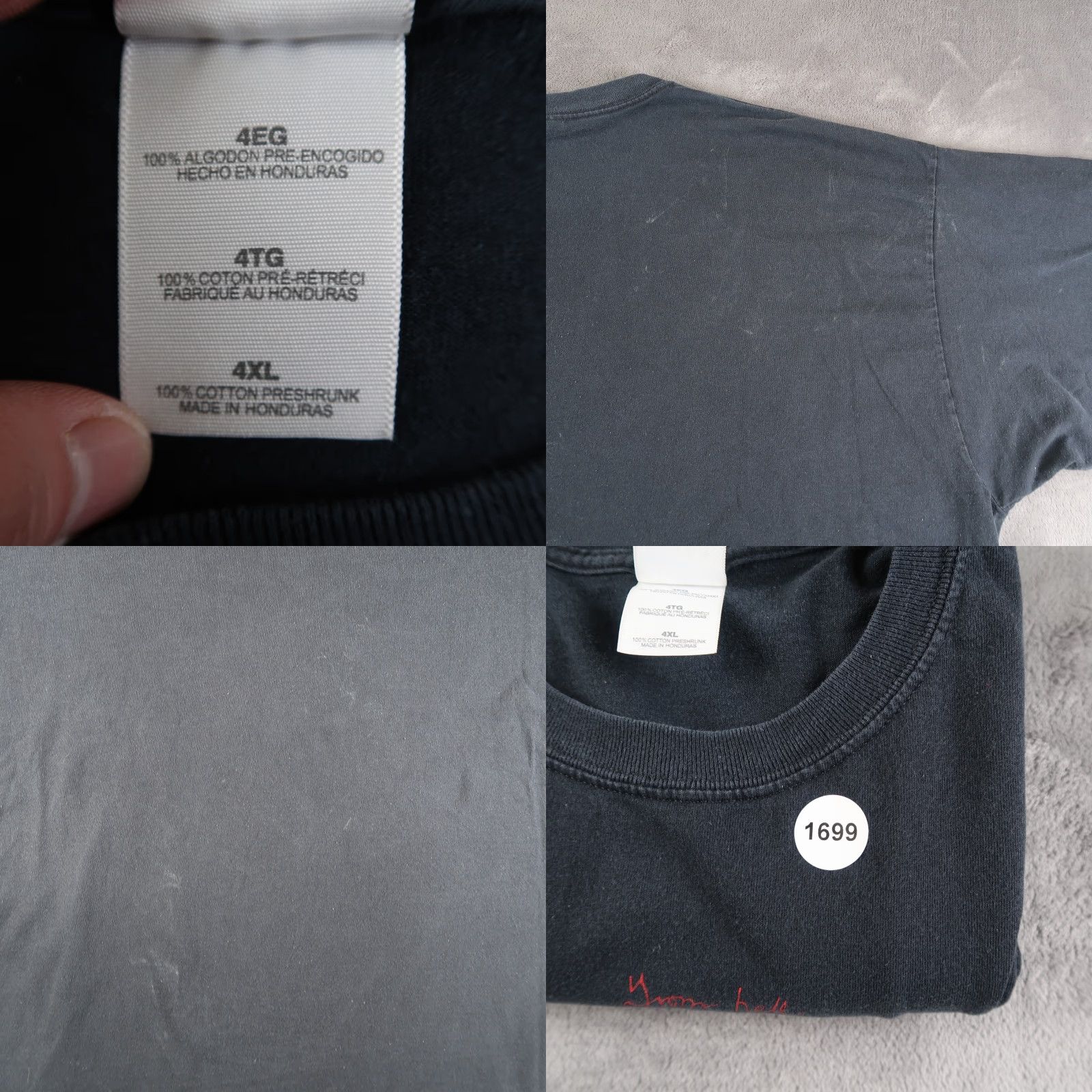 Gildan Vintage Y2K Jack The Ripper T Shirt Mens 4XL Gothic Black Cotton Graphic Print Crew Neck Short Sleeve Mild stain (as pictured) Size US XXL / EU 58 / 5 - 8 Thumbnail