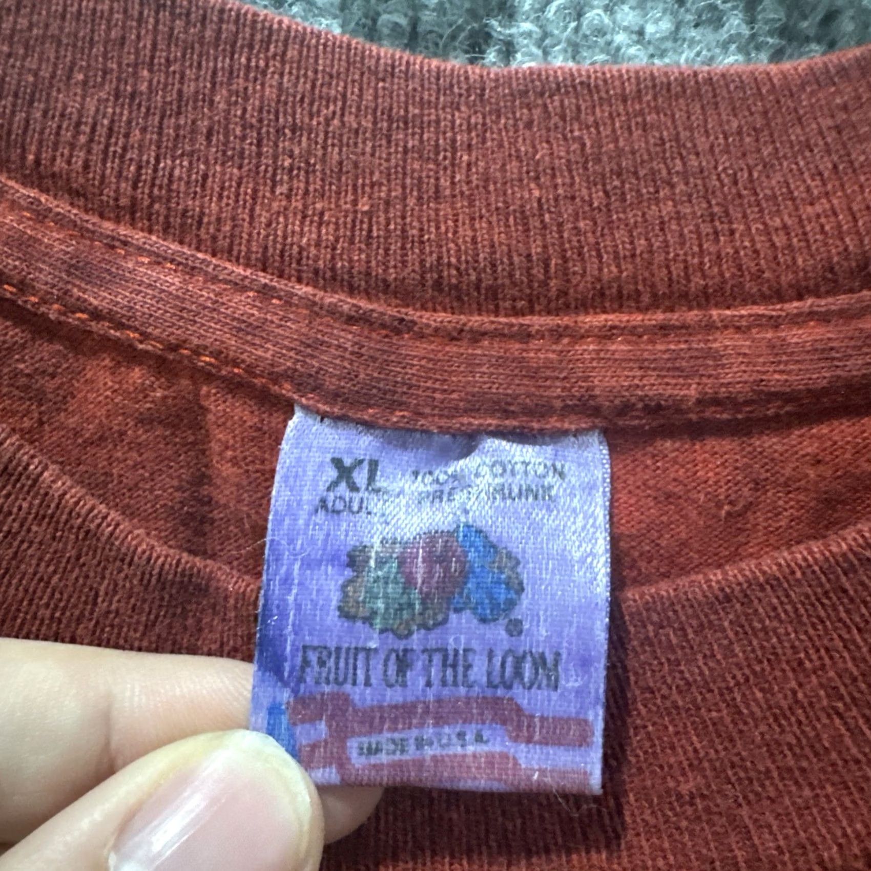 Fruit Of The Loom Vintage 80s 90s Africa Graphic Animals Nature AOP Red Mens Shirt Size XL HTF Size US XL / EU 56 / 4 - 4 Thumbnail