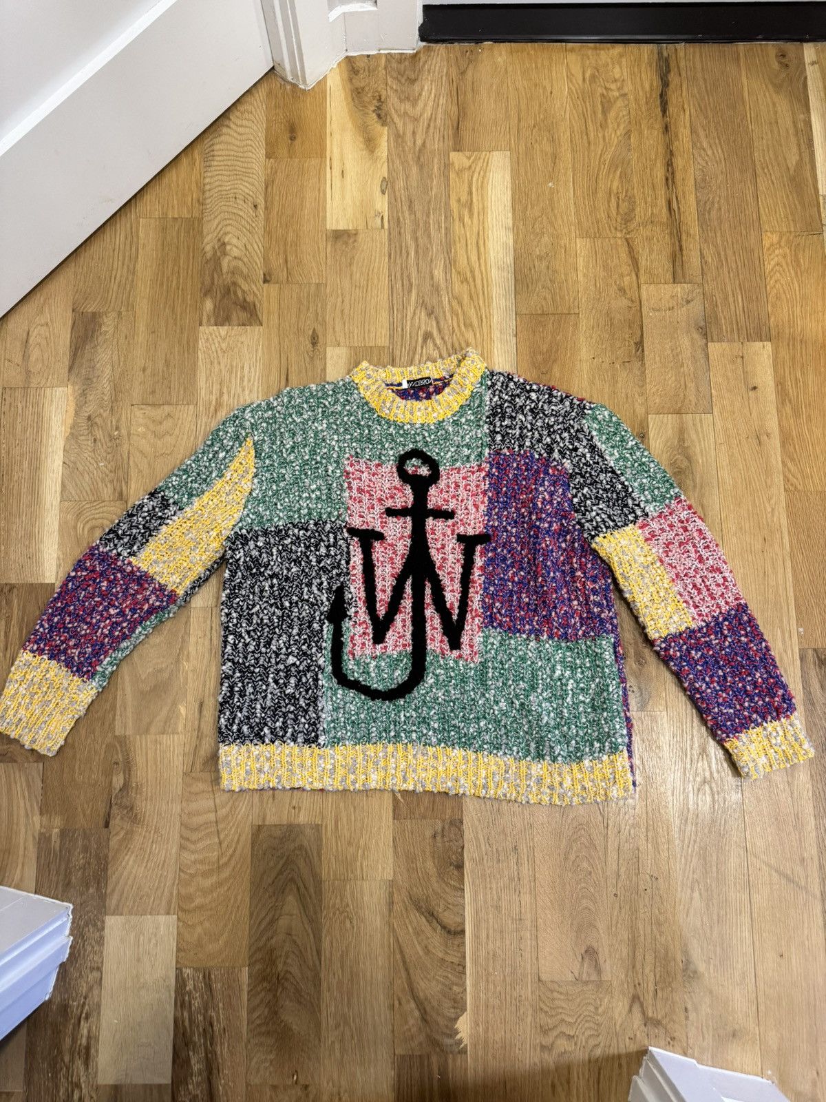 JW Anderson JW Anderson Multicolor Anchor Patchwork Crewneck Jumper Size US S / EU 44-46 / 1 - 1 Thumbnail