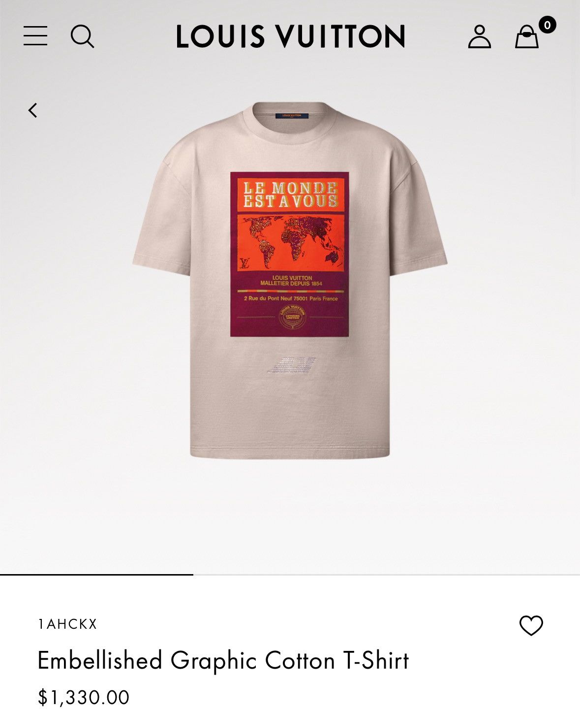 Louis Vuitton Louis Vuitton Embellished Graphic T-Shirt Size US L / EU 52-54 / 3 - 2 Thumbnail