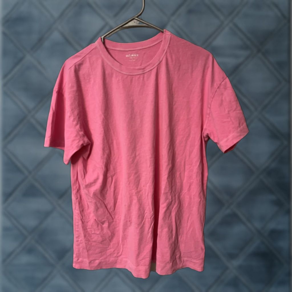Old Navy VINTAGE Old Navy Everywear Womens Solid Pink Cotton Round Neck Short Sleeve Shirt M Size M / US 6-8 / IT 42-44 - 1 Thumbnail