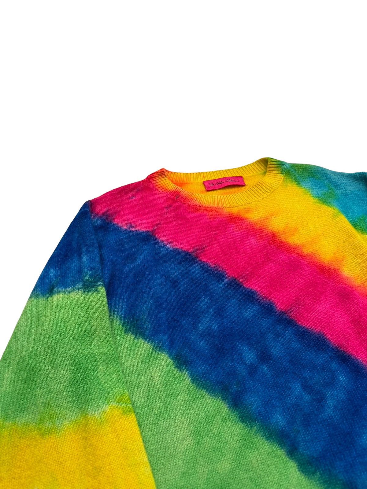 The Elder Statesman Cashmere Tie-dye Rainbow Gradient Knit Sweater Size US XL / EU 56 / 4 - 4 Thumbnail