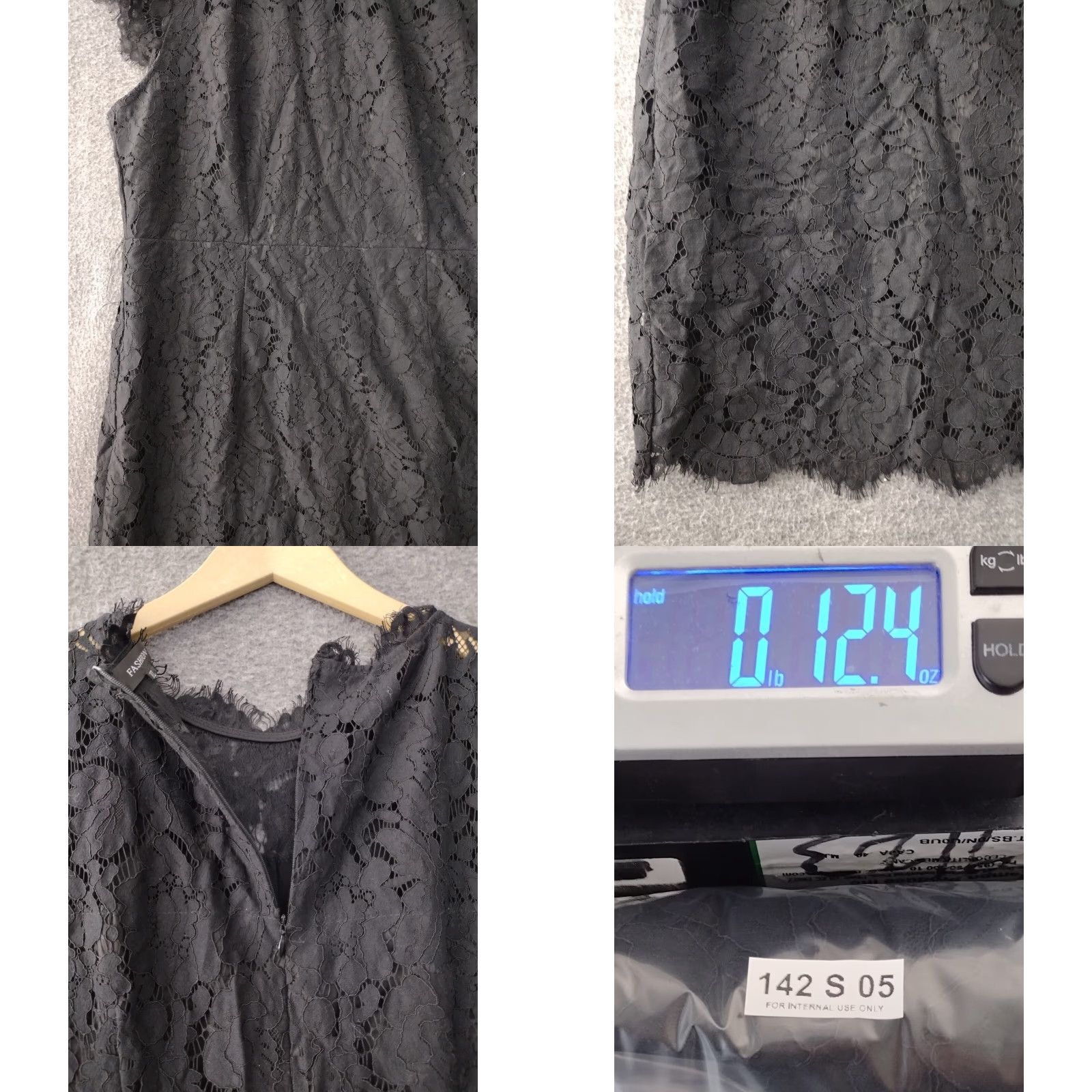 Vintage FASHION Women's Sleeveless Lace Floral Elegant Cocktail Dress XL Crew Neck Knee Maxi Black Floral Event Party/Cocktail Women XL Lace Floral dress Size XL / US 12-14 / IT 48-50 - 8 Thumbnail