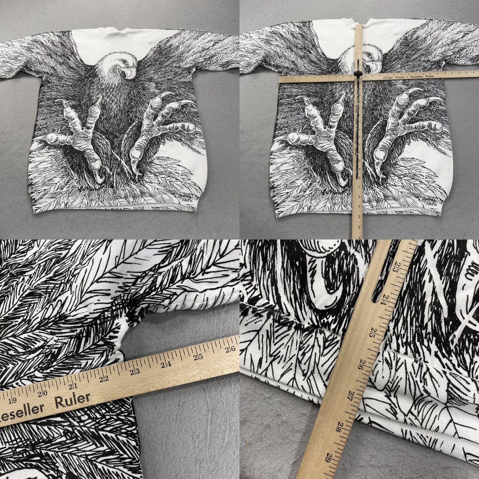 Vintage VINTAGE Nature Sweatshirt Mens XL Bald Eagle All Over Print AOP Animal Crewneck 90s Size US XL / EU 56 / 4 - 8 Thumbnail