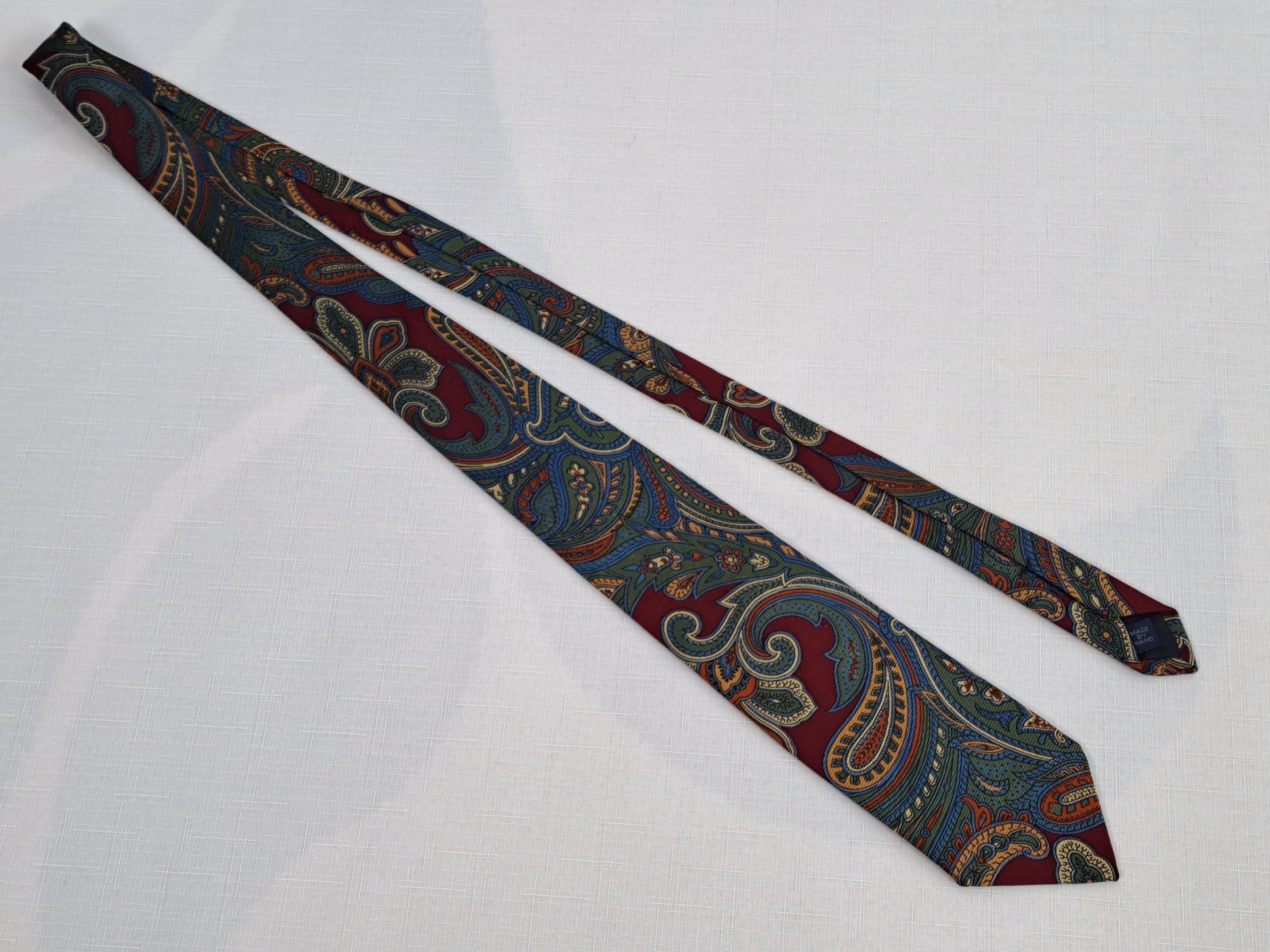 Polo Ralph Lauren Polo by Ralph Lauren paisley print silk handmade tie. Size ONE SIZE - 3 Thumbnail