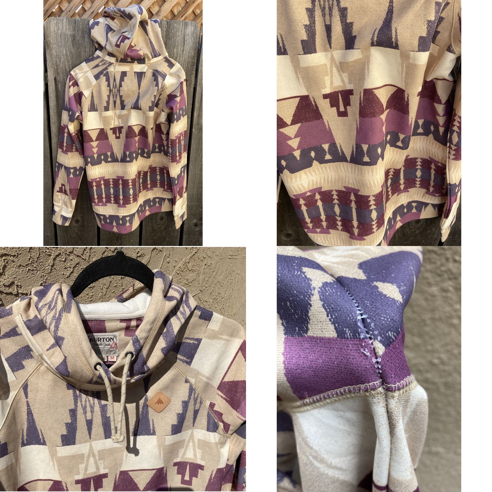 Burton Burton DryRide Southwestern Print Multicolor LS Hoodie M Poly NWOT Mens Size US M / EU 48-50 / 2 - 8 Thumbnail
