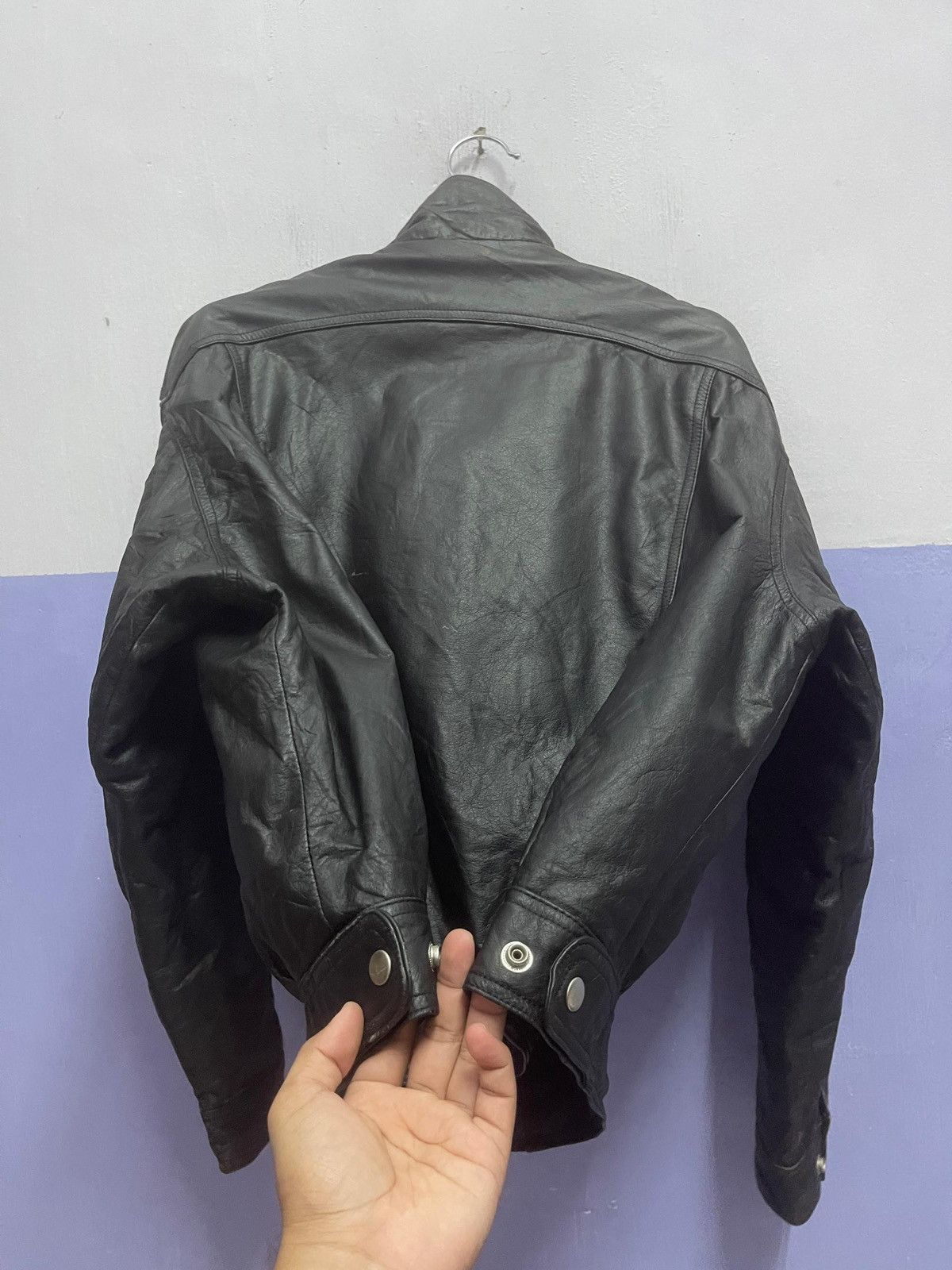 Japanese Brand BROADWAY Rider Double Collar Leather Jacket Size US M / EU 48-50 / 2 - 11 Thumbnail