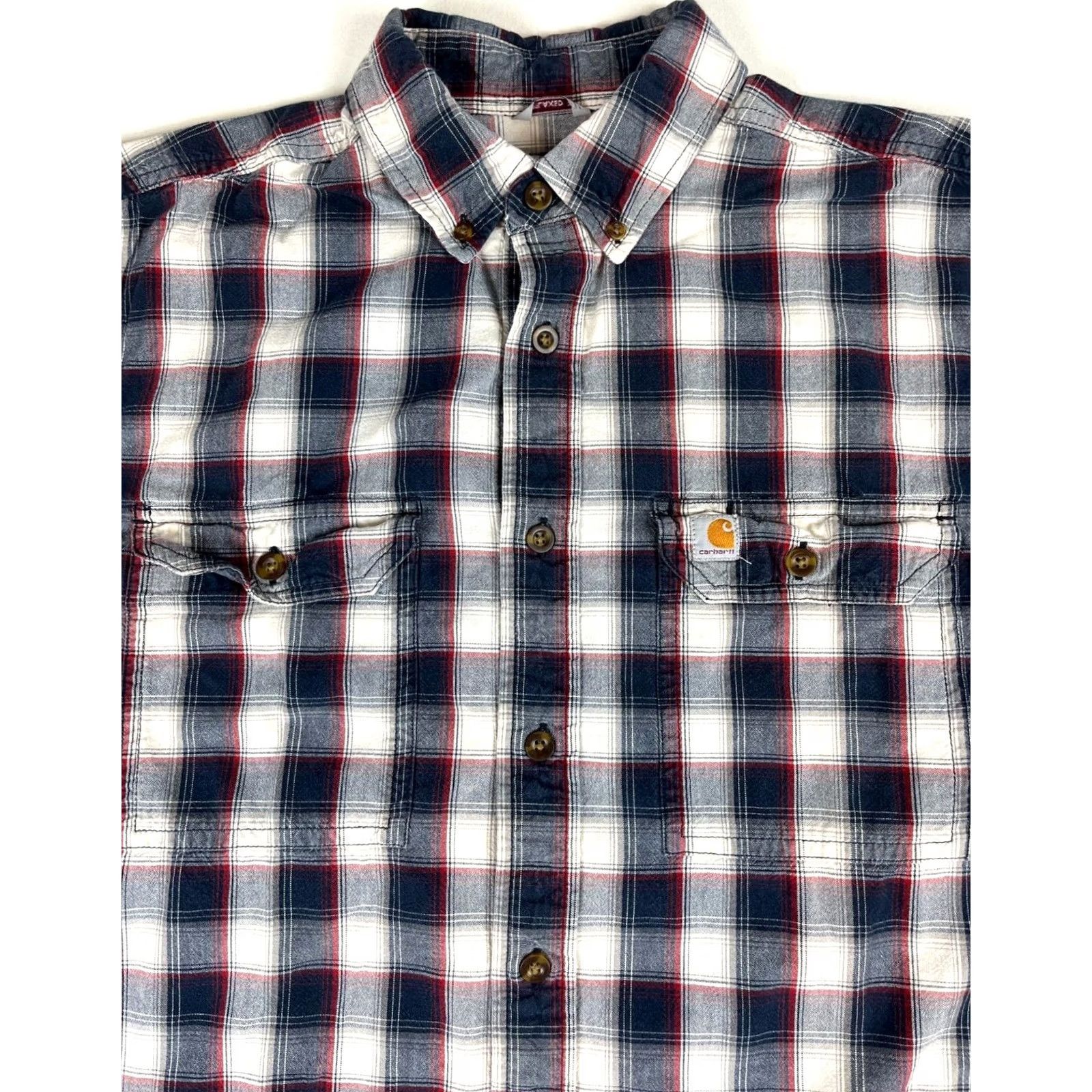 Carhartt Carhartt Men's Short Sleeve Button-Down Shirt Relaxed Fit Plaid Sz M Multicolor Cotton Casual Size US M / EU 48-50 / 2 - 3 Thumbnail