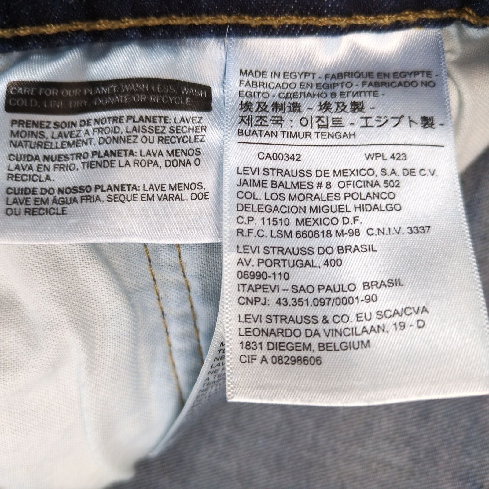 Levi's Levi's 514 Men's Big 52x28 Dark Wash Stretch Denim Jeans Size US 44 / EU 60 - 5 Thumbnail
