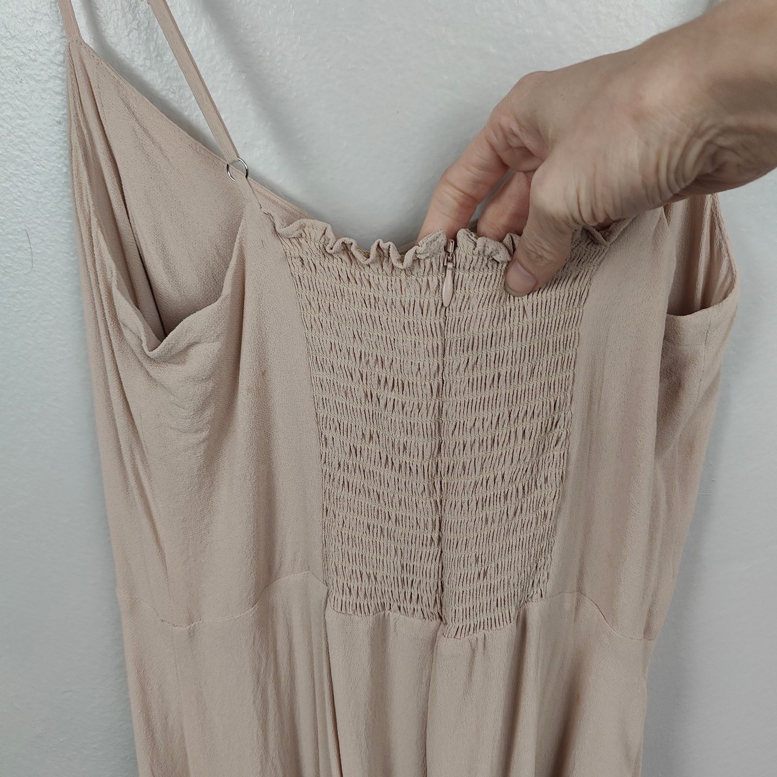 Reformation Reformation Emersyn Dress Womens 10 Champagne Pink Size L / US 10 / IT 46 - 5 Thumbnail