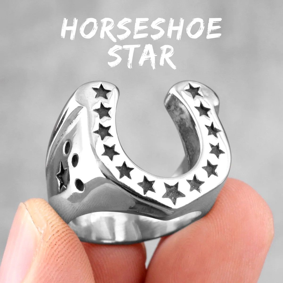 Jewelry U-shaped Star Ring Jewelry Streetwear Fashion Gift Size ONE SIZE - 3 Thumbnail