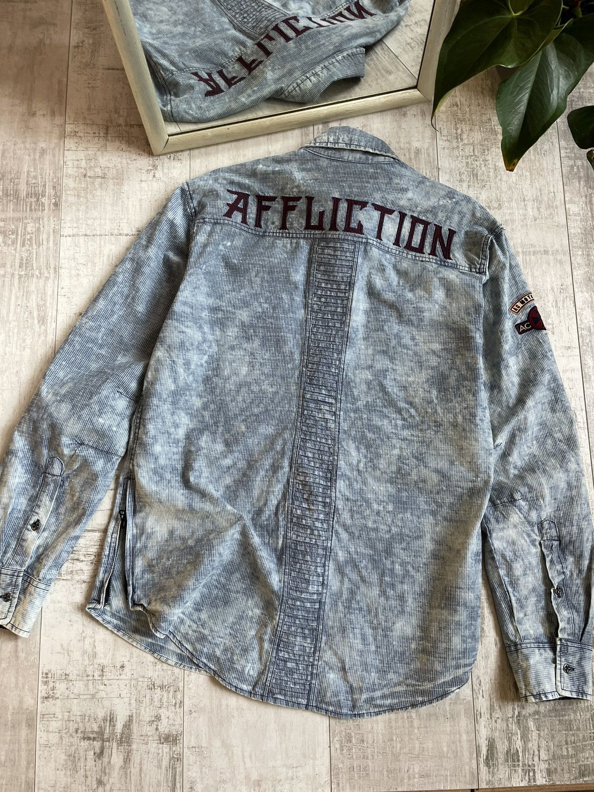 Affliction Vintage Y2K Affliction Shirt Long Sleeve 00’s Big Logo RARE Size US L / EU 52-54 / 3 - 4 Thumbnail