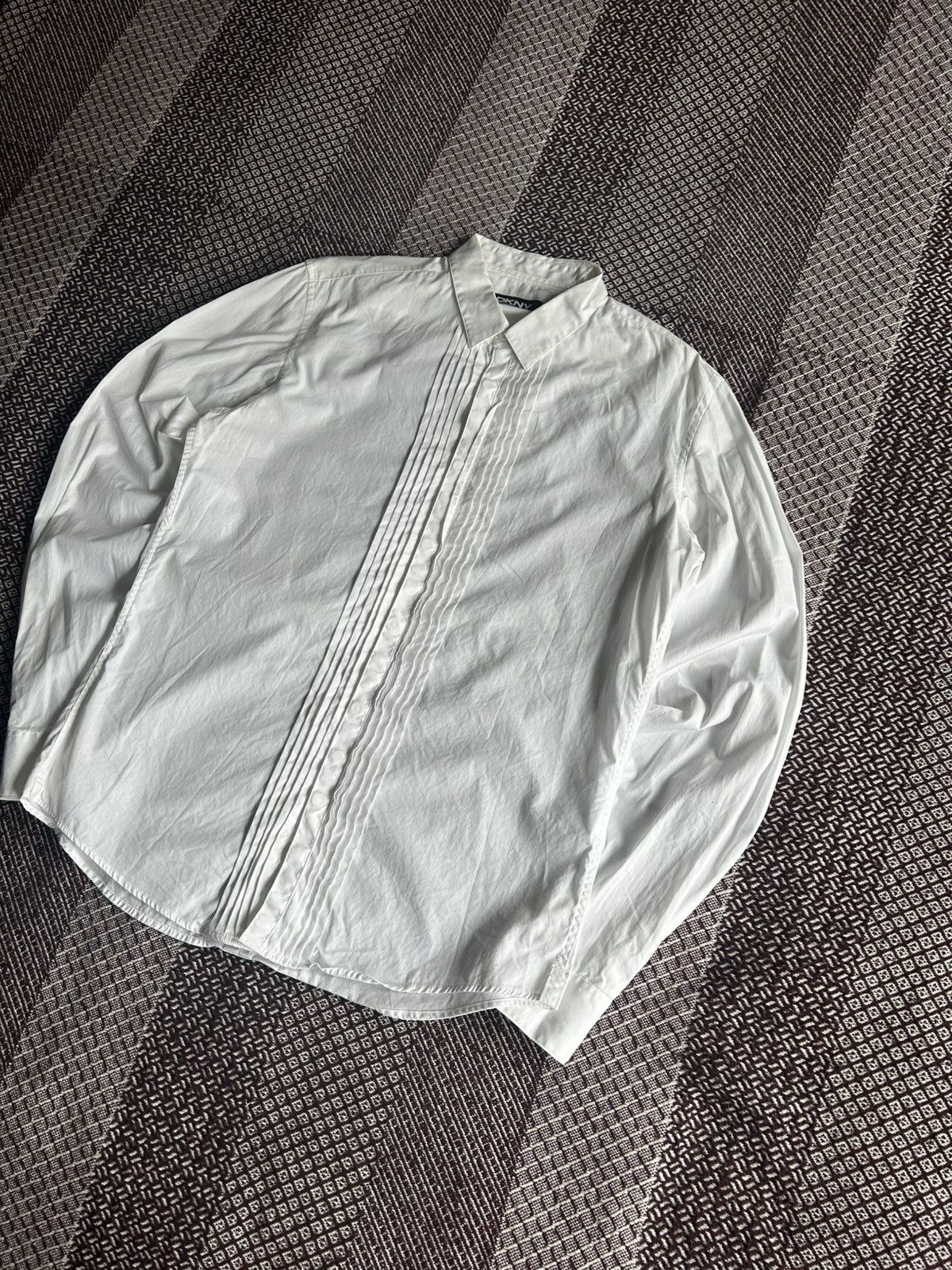 DKNY DKNY Classic White Shirt Solid Style Size Medium Size US M / EU 48-50 / 2 - 2 Thumbnail