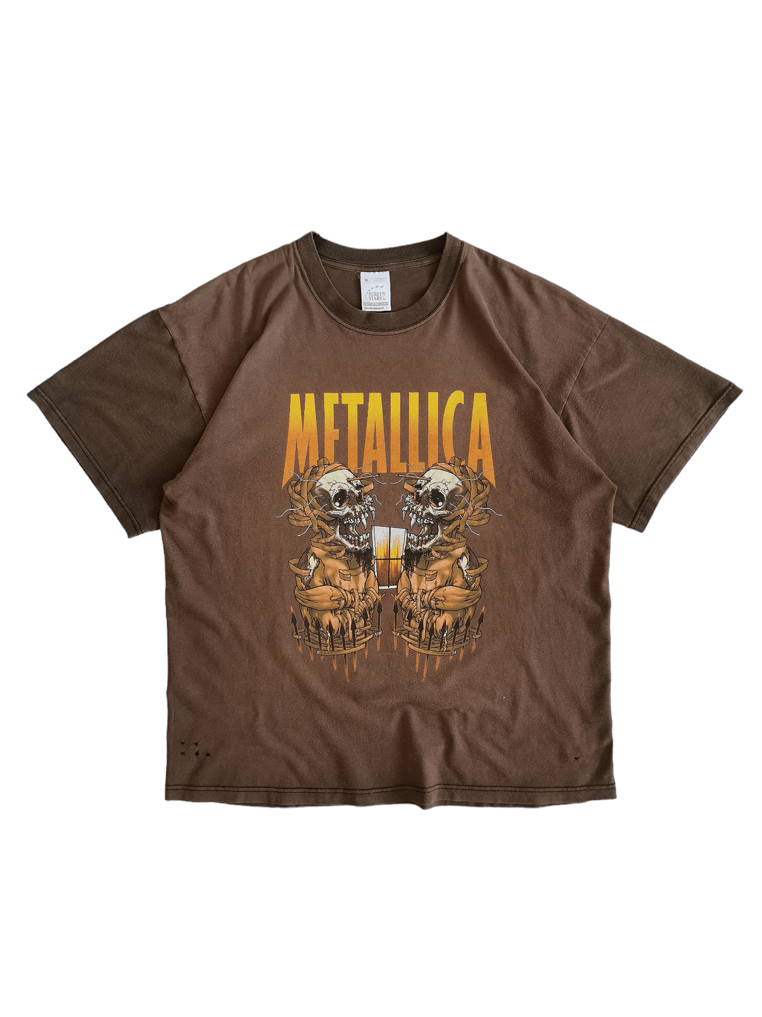 image of Band Tees x Vintage Metallica Summer Sanitarium 2000 Pushead T-Shirt XL in Brown, Men's