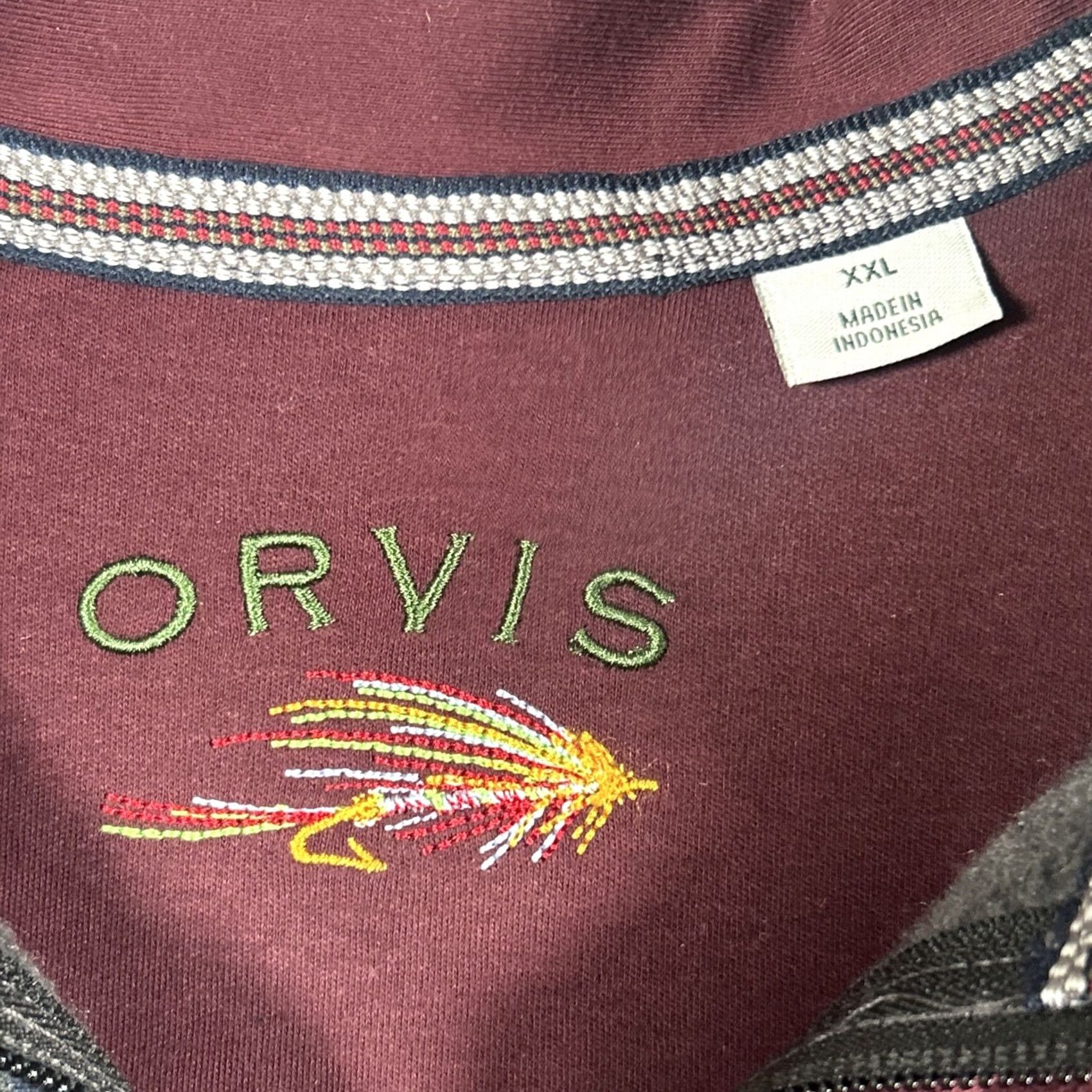 Orvis Orvis Sweatshirt Mens XXL Dark Charcoal Fleece 1/4 Zip Snap Sweater Size US XXL / EU 58 / 5 - 3 Thumbnail