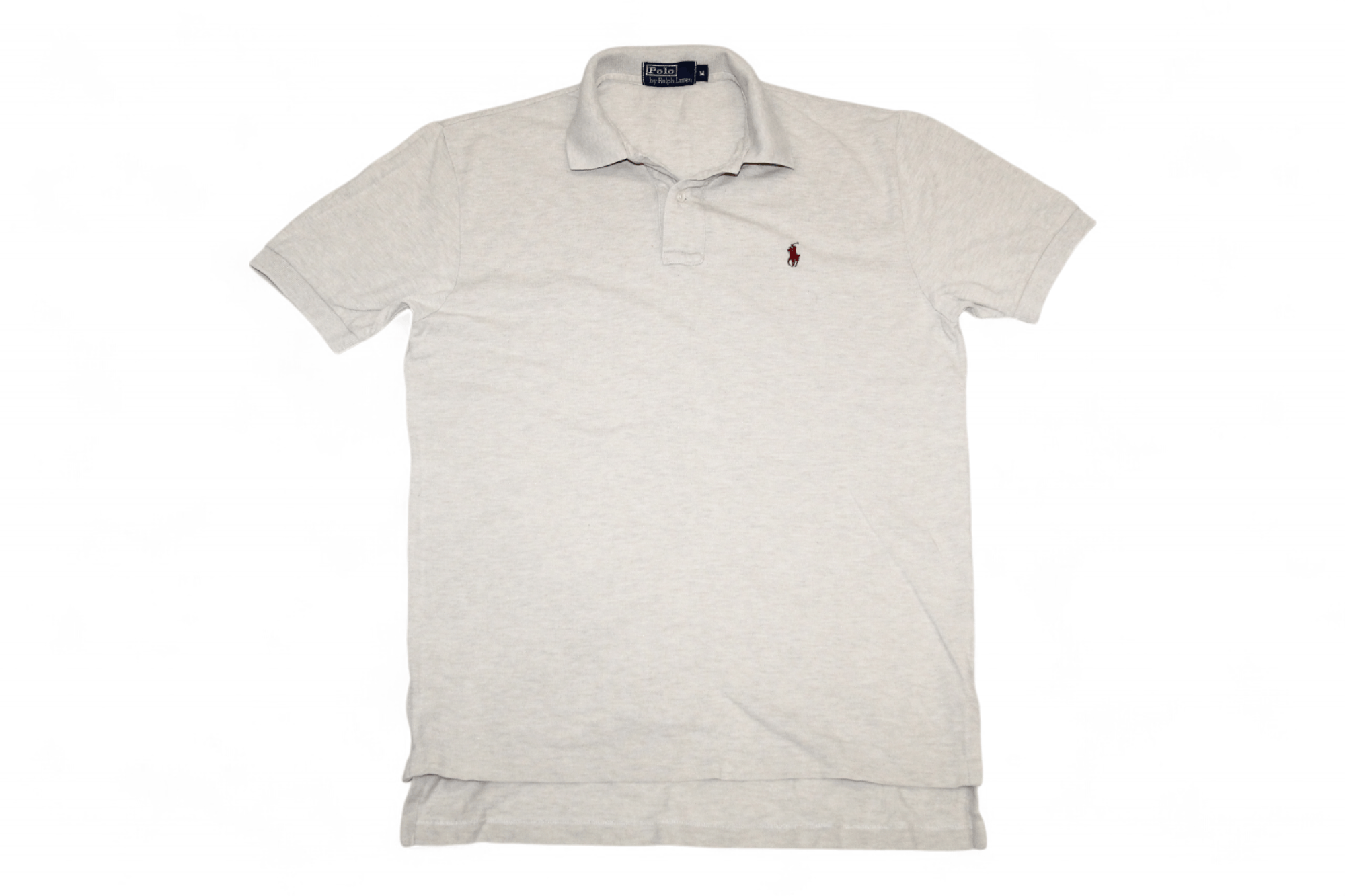 Polo Ralph Lauren VTG Polo Ralph Lauren Custom Fit Ecru Melange Baggy Shirt Size US M / EU 48-50 / 2 - 6 Thumbnail