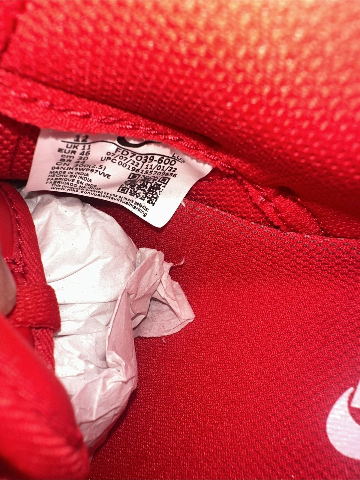 Nike Nike Air Force 1 Low Retro QS Red FD7039-600 Men’s Size 12 Size US 12 / EU 45 - 5 Thumbnail