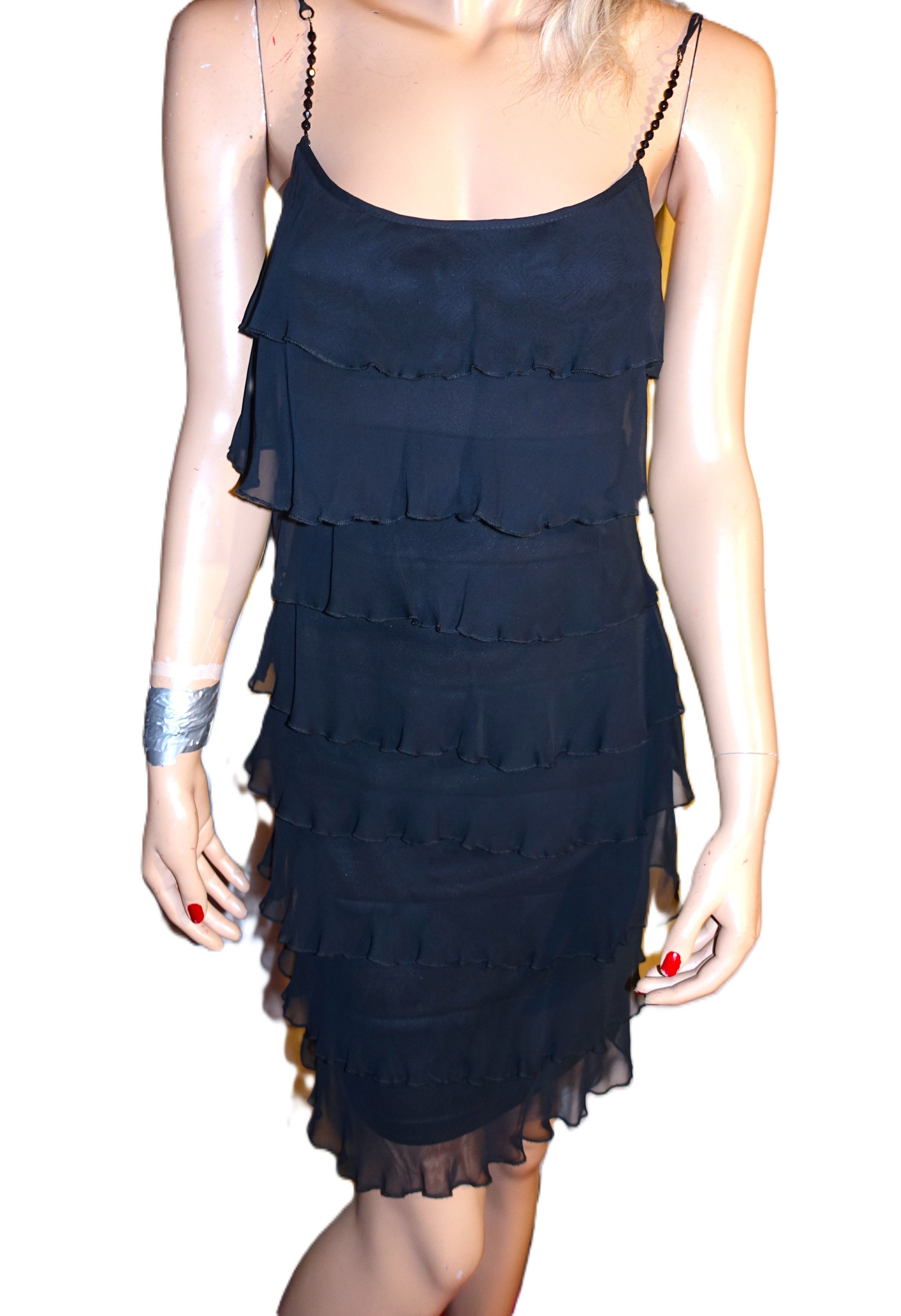 Other ABS Allen Schwartz. Black Ruffled Tank Dress 6 Size M / US 6-8 / IT 42-44 - 1 Thumbnail