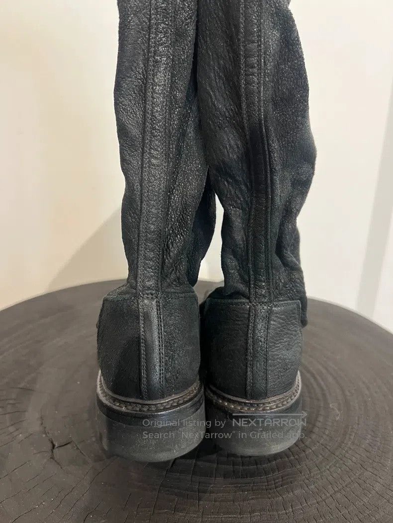 Rick Owens Rick Owens Calfskin Burst Texture Nubuck Mid-calf Boots Size US 4.5 / IT 34.5 - 5 Thumbnail