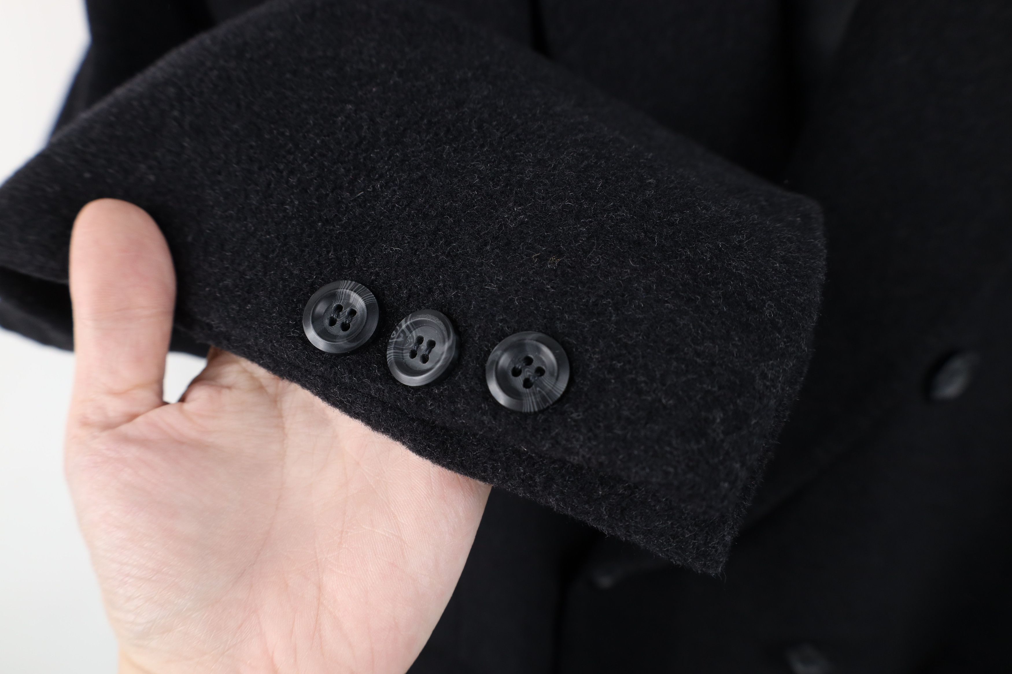 Vintage Vintage 90s Rockabilly Double Breasted Overcoat Jacket Black Size US XXL / EU 58 / 5 - 7 Thumbnail