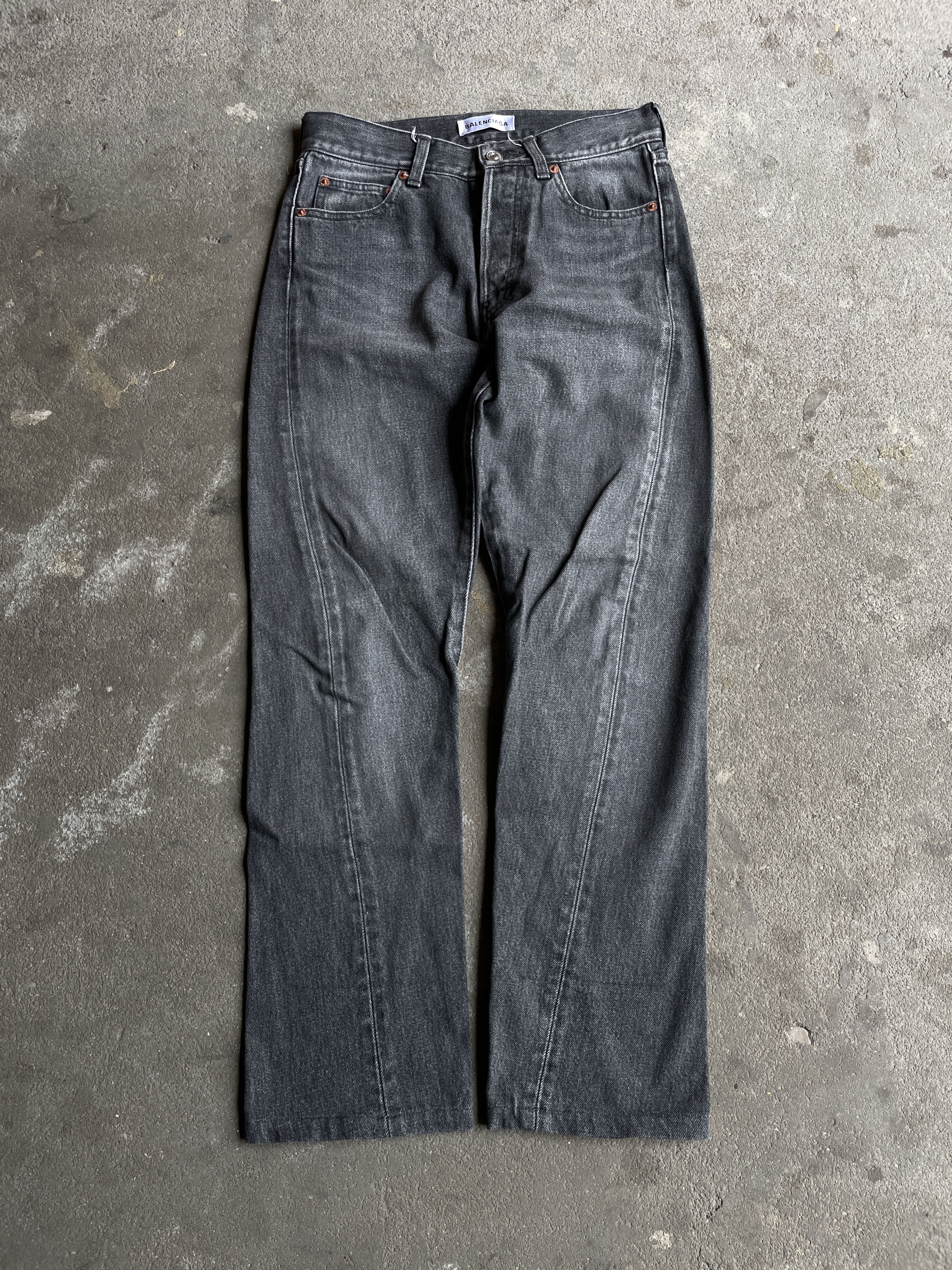 Affliction × Balenciaga Balenciaga Washed Faded Jeans Size US 26 / EU 42 - 1 Thumbnail