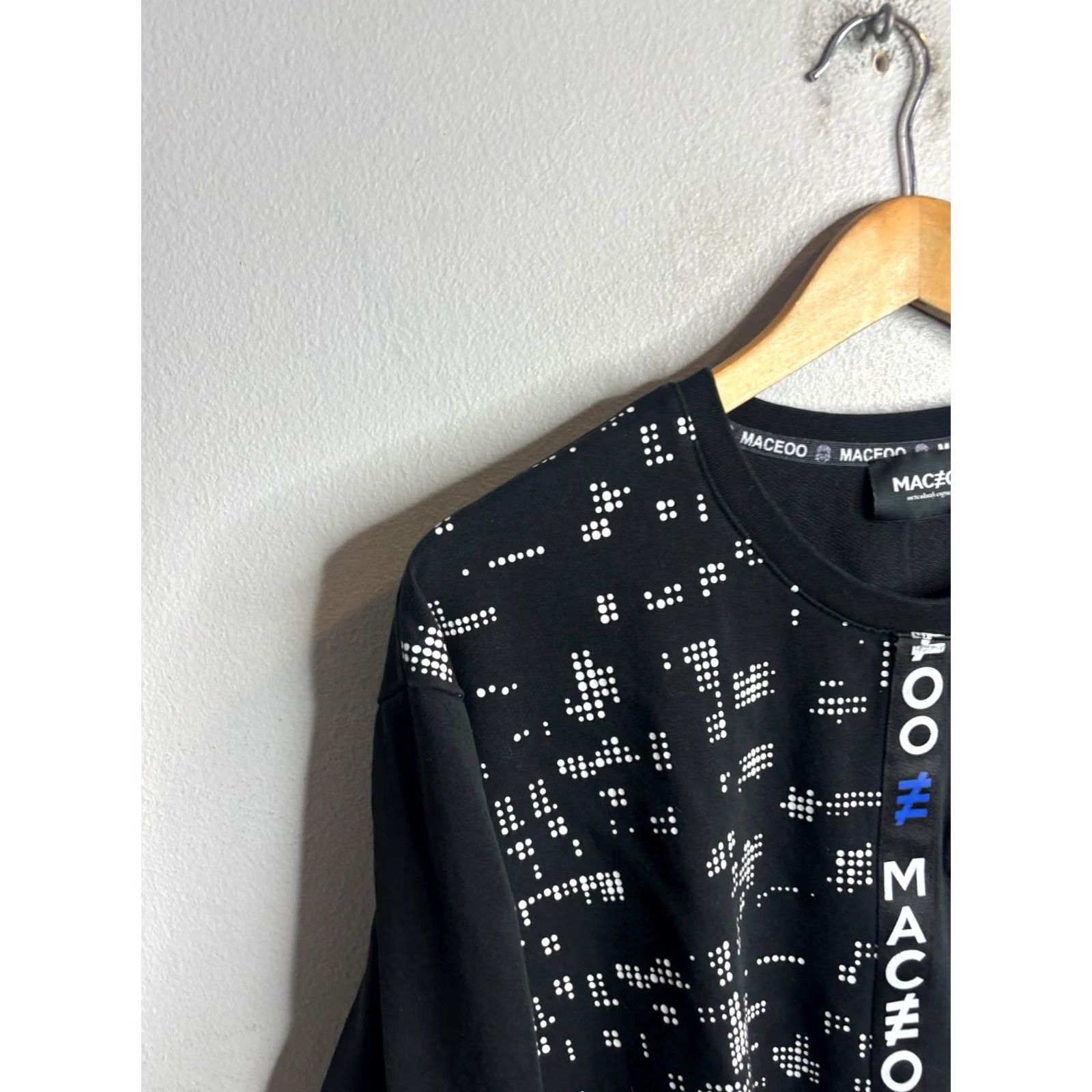Maceoo MACEOO Men’s Crew Neck Long Sleeve Sweater Sweatshirt Black XL Knit Pullover Casual 80s 90s American Golf USA City Classic Shirt Mens Size US XL / EU 56 / 4 - 2 Thumbnail