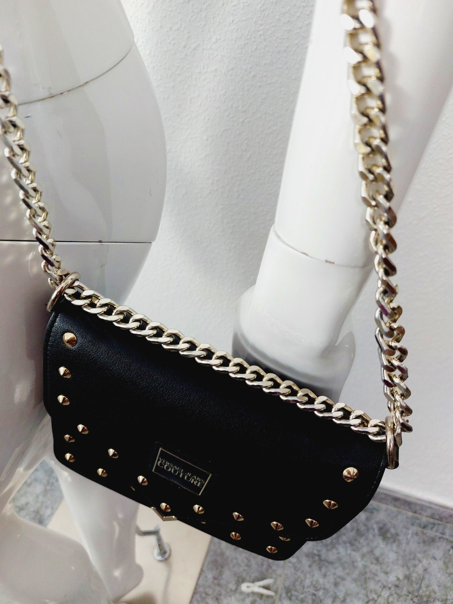 Versace Jeans Couture Versace Couture Rivet Grommet Spike Chain Crossbody Bag Size ONE SIZE - 4 Thumbnail