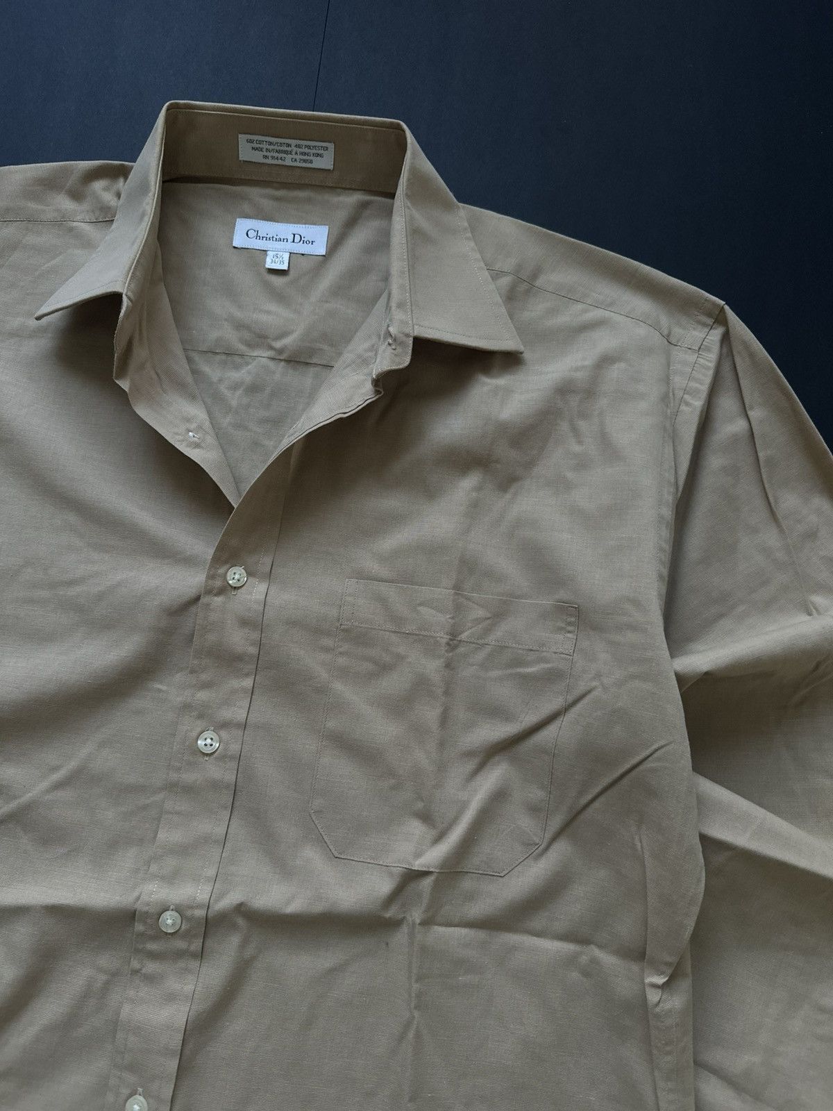 Christian Dior Monsieur Christian Dior Monsieur Beige Dress Shirt Made in Hong Kong Size US M / EU 48-50 / 2 - 5 Thumbnail