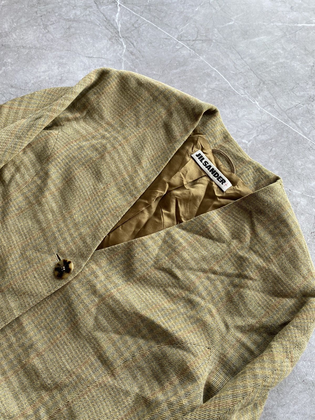 Jil Sander Vintage Jil Sander Wool Blend Nova Check Viskose Blazer Size XS / US 0-2 / IT 36-38 - 4 Thumbnail