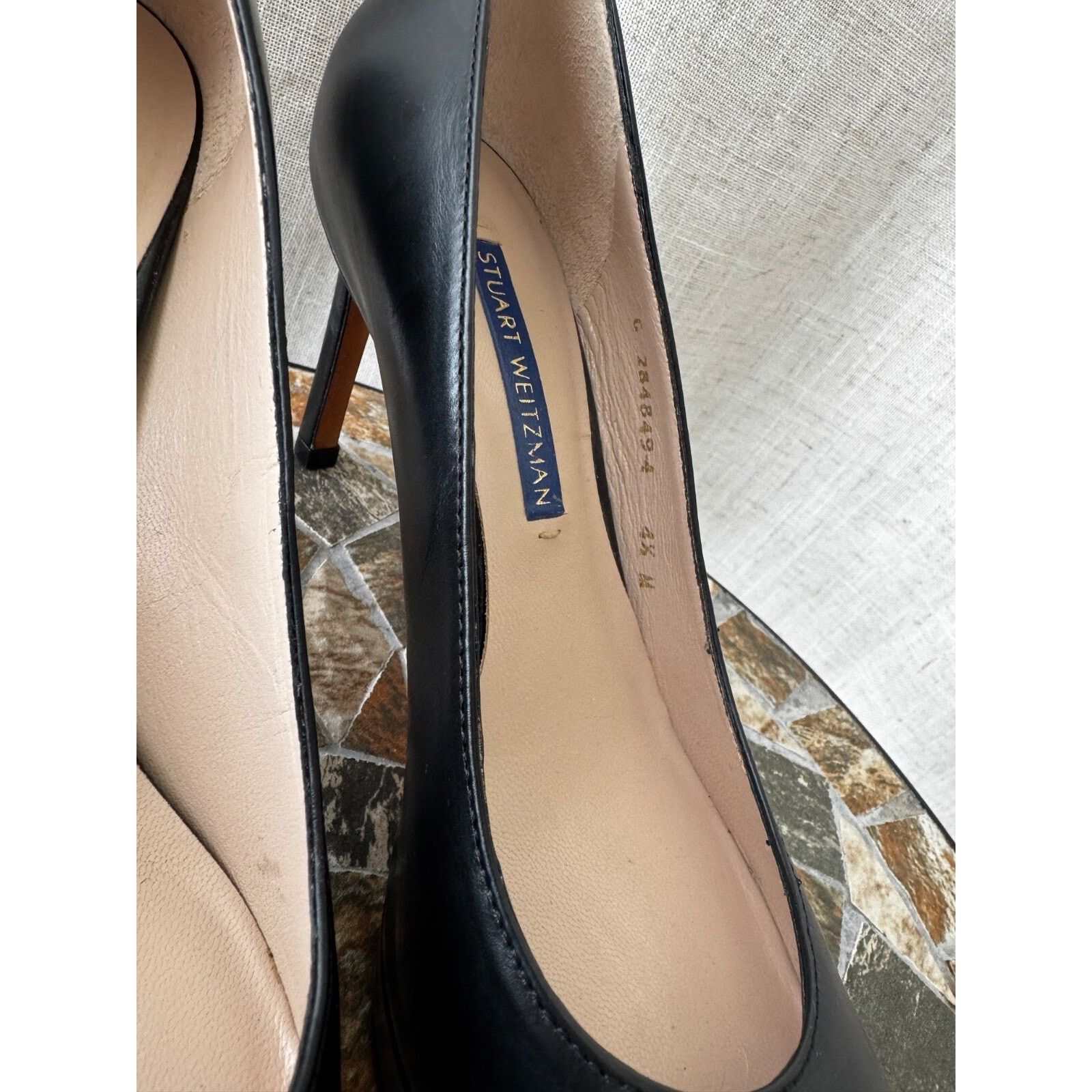 Stuart Weitzman Stuart Weitzman Black Leather Pumps Size 4.5 – Made in Spain Size US 4.5 / IT 34.5 - 4 Thumbnail