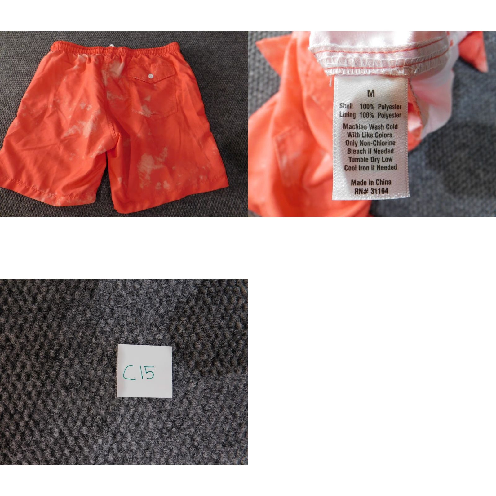 Vintage Crown & Ivy Mens Swimming Trunks Medium Red Trunks Lifeguard Surfing 90s Comfortable Fit Size US 31 - 8 Thumbnail