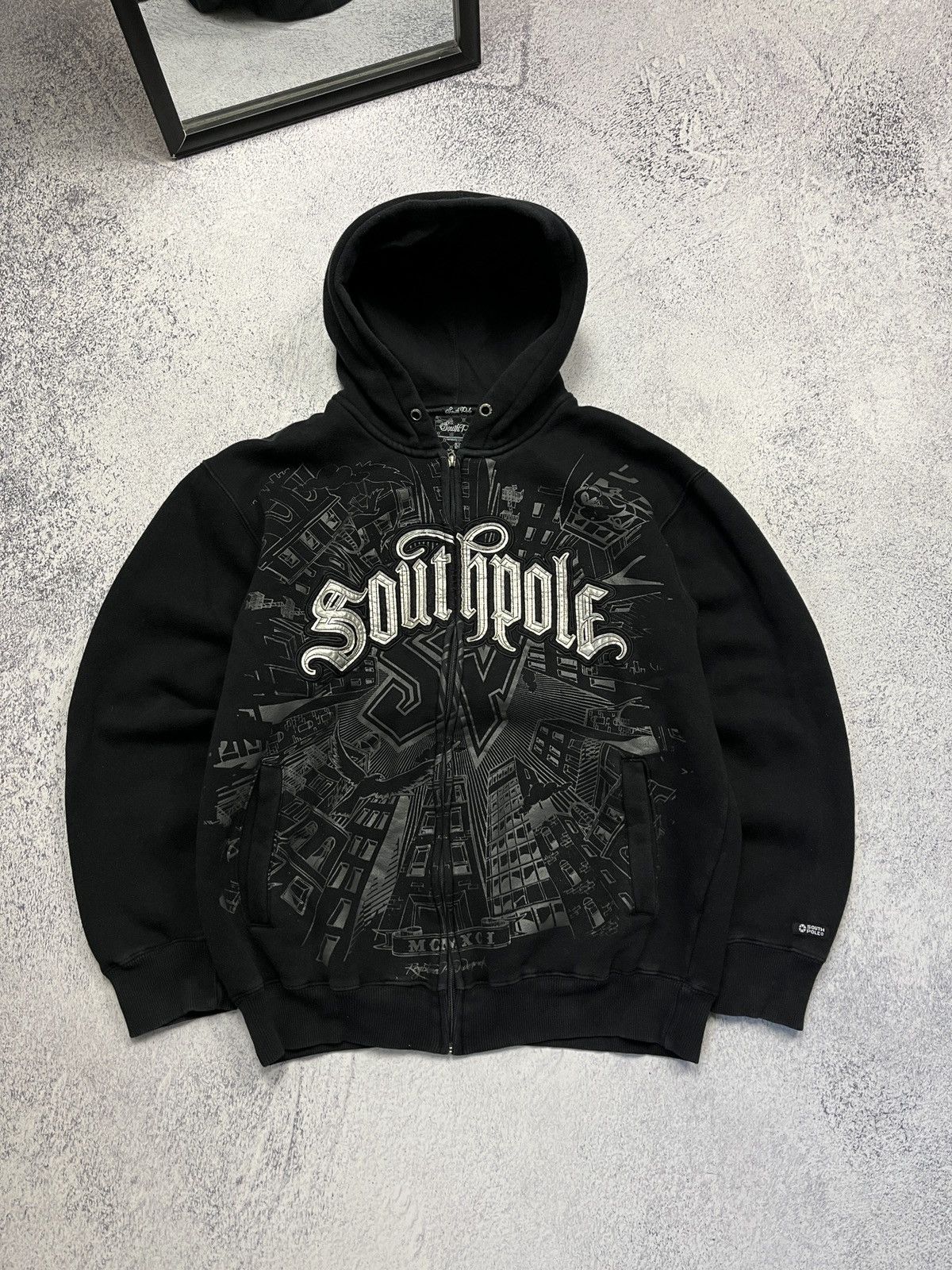Southpole Vintage Y2K Southpole Zip Hoodie Boxy Big Graphic Logo Rare Size US M / EU 48-50 / 2 - 1 Thumbnail