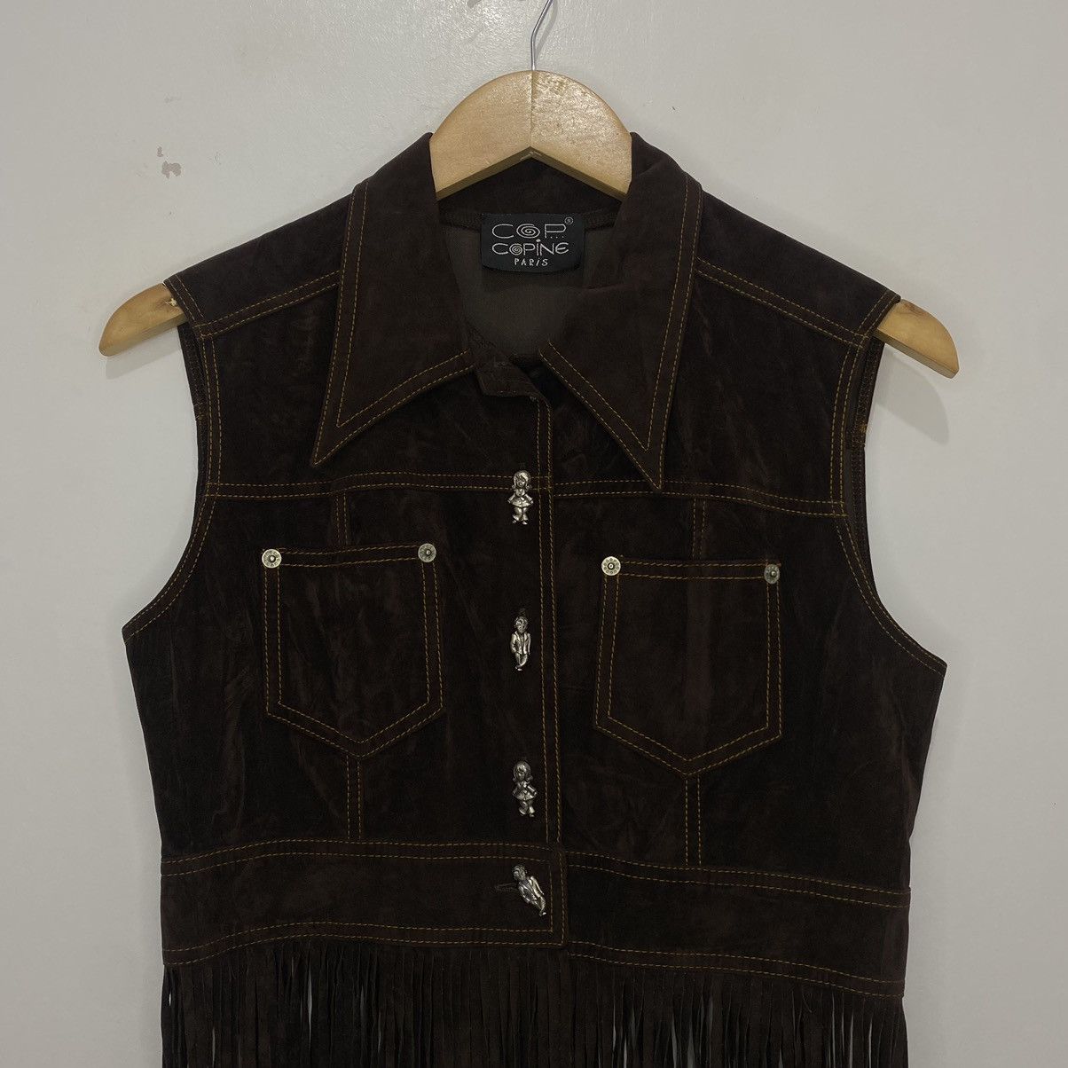 Cop Copine Cop Copine Y2K Fringe Vest Size M / US 6-8 / IT 42-44 - 2 Thumbnail