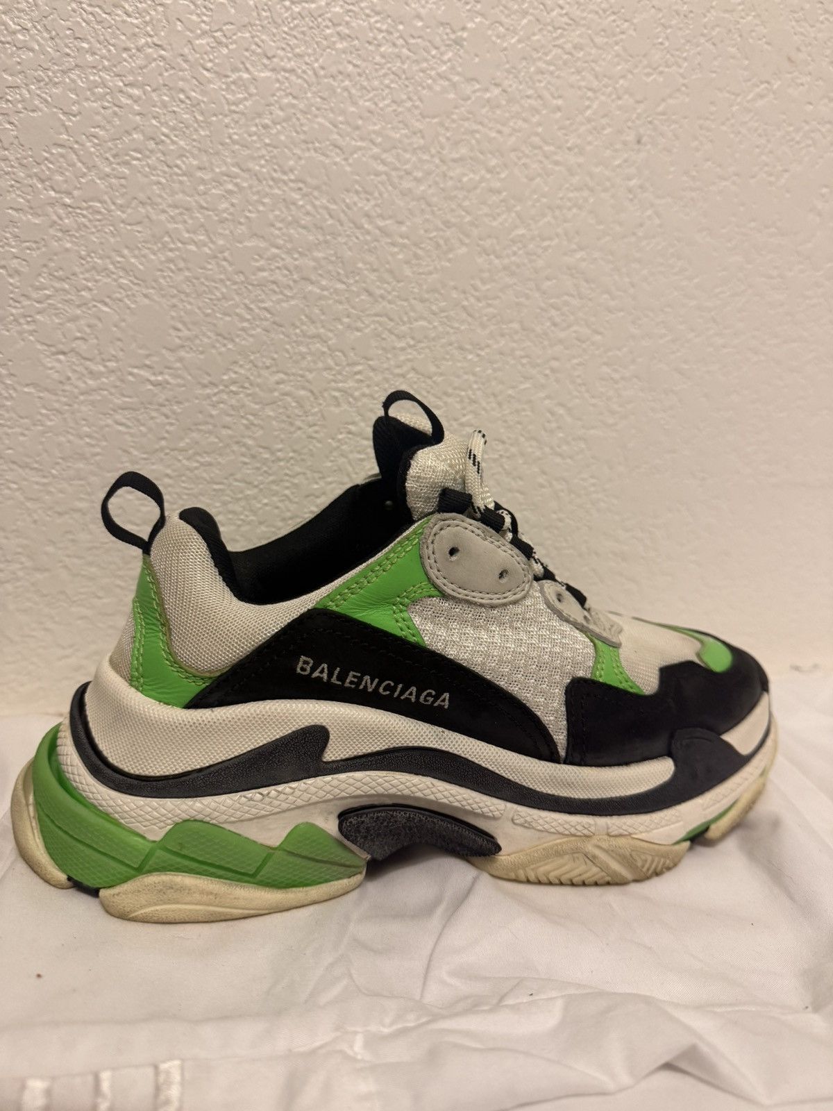 Balenciaga Balenciaga Triple S Chunky Sole Sneaker - Green/White/Black Size US 8 / IT 38 - 10 Thumbnail