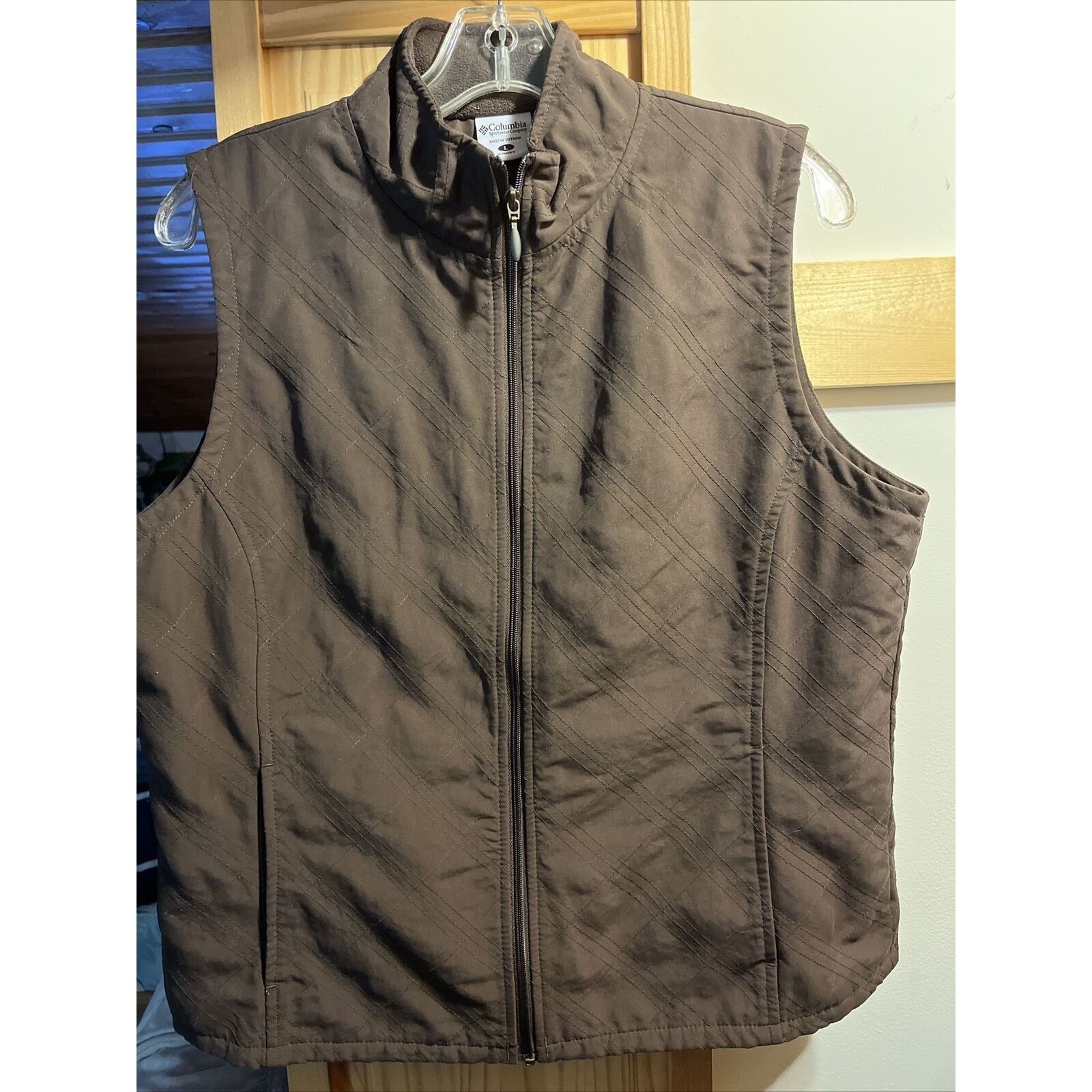 Columbia Columbia Women’s L Brown Full Zip Sleeveless Polyester Vest Size L / US 10 / IT 46 - 3 Thumbnail