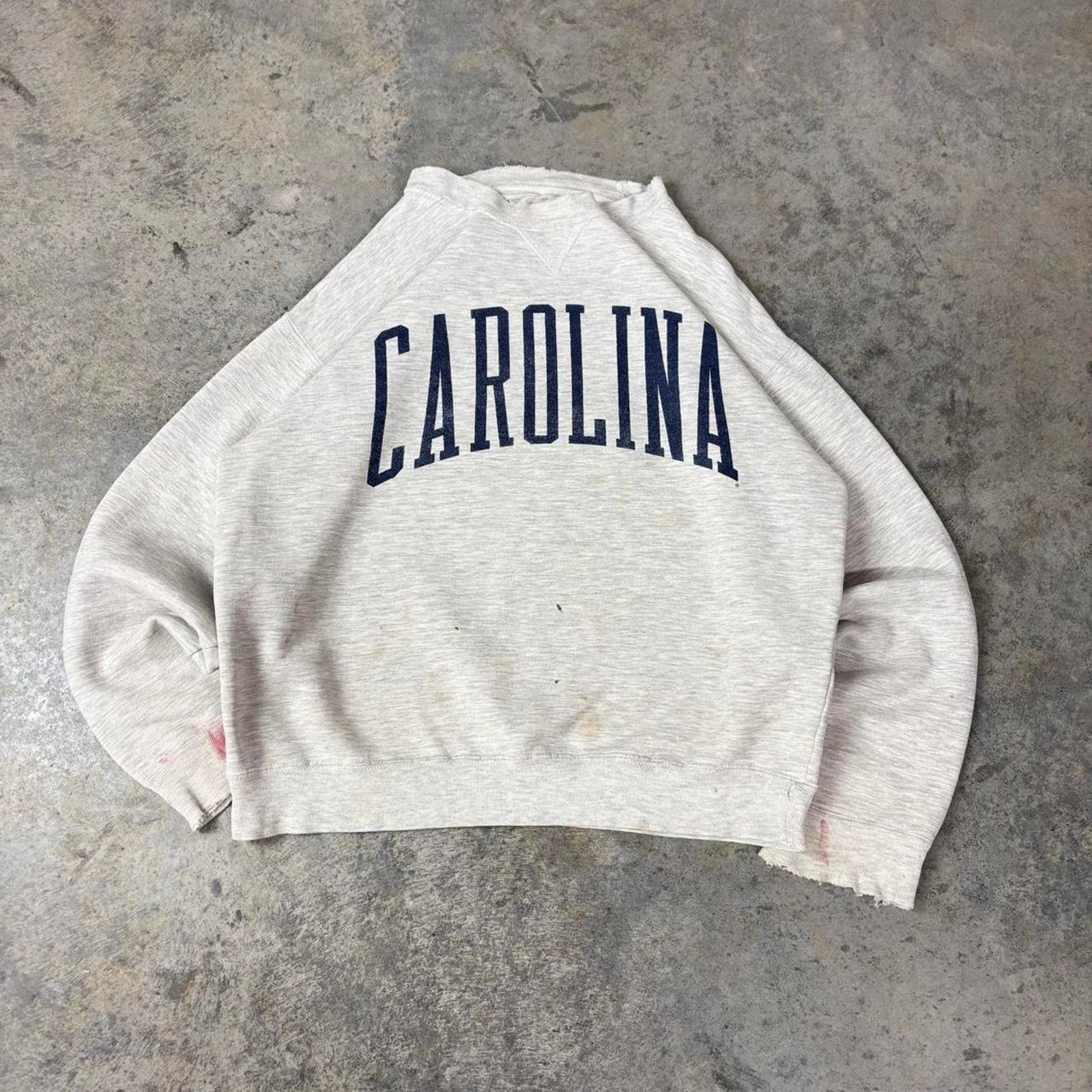 Vintage 90s Distressed Carolina Tar Heels Crewneck Grunge College Size US S / EU 44-46 / 1 - 1 Thumbnail