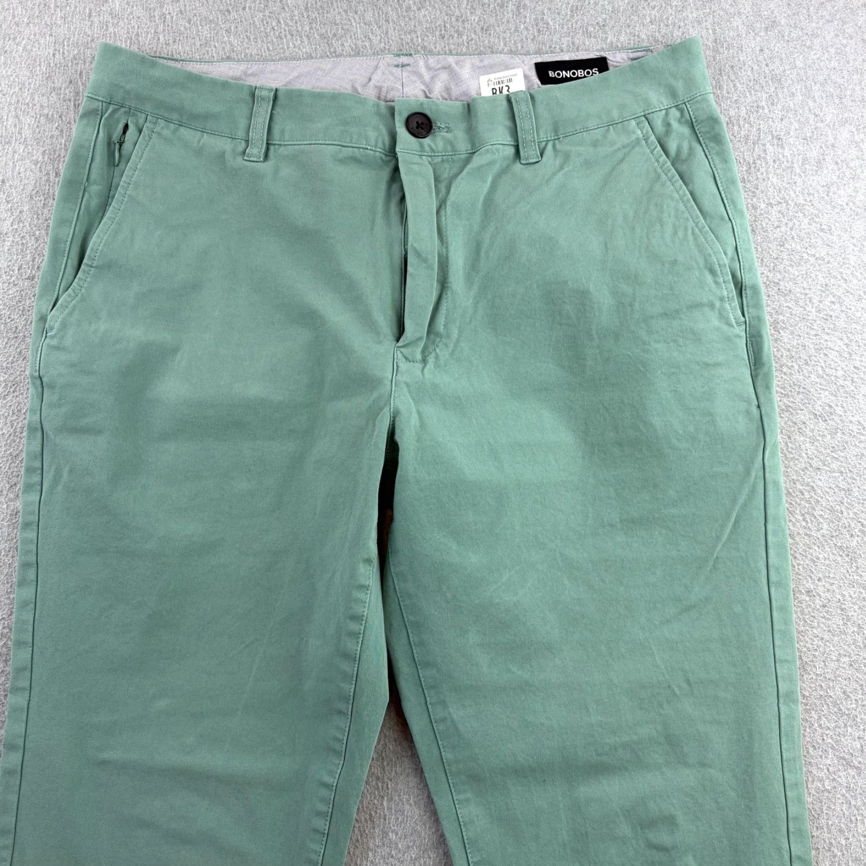 Bonobos Bonobos Slim Taper Pants Mens 32 Green Chino Flat Front Casul Casual Size US 32 / EU 48 - 4 Thumbnail