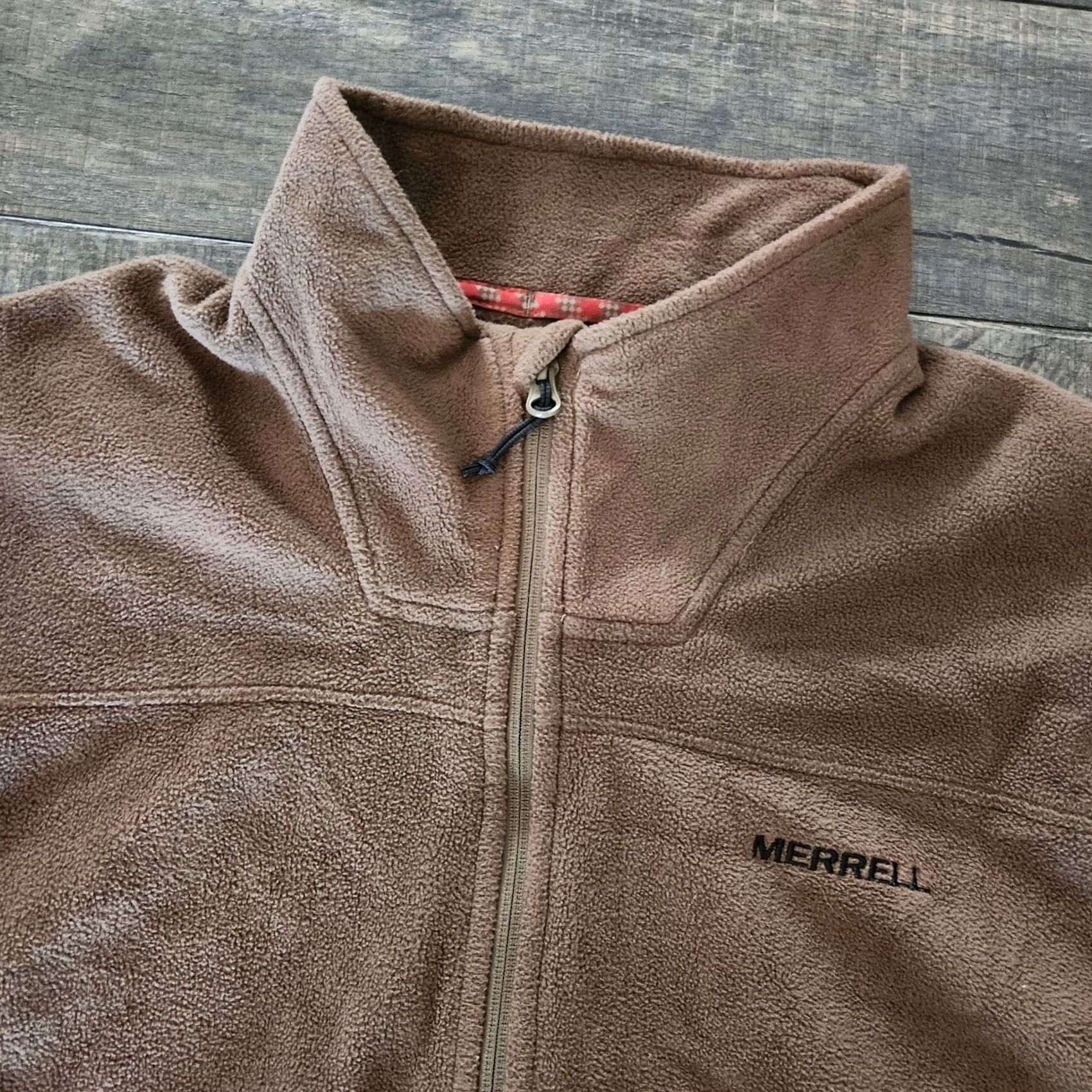 Merrell Merrell Fleece Full Zip Jacket Sweatshirt Mens 2XL Brown Outdoors Hiking Size US XXL / EU 58 / 5 - 3 Thumbnail