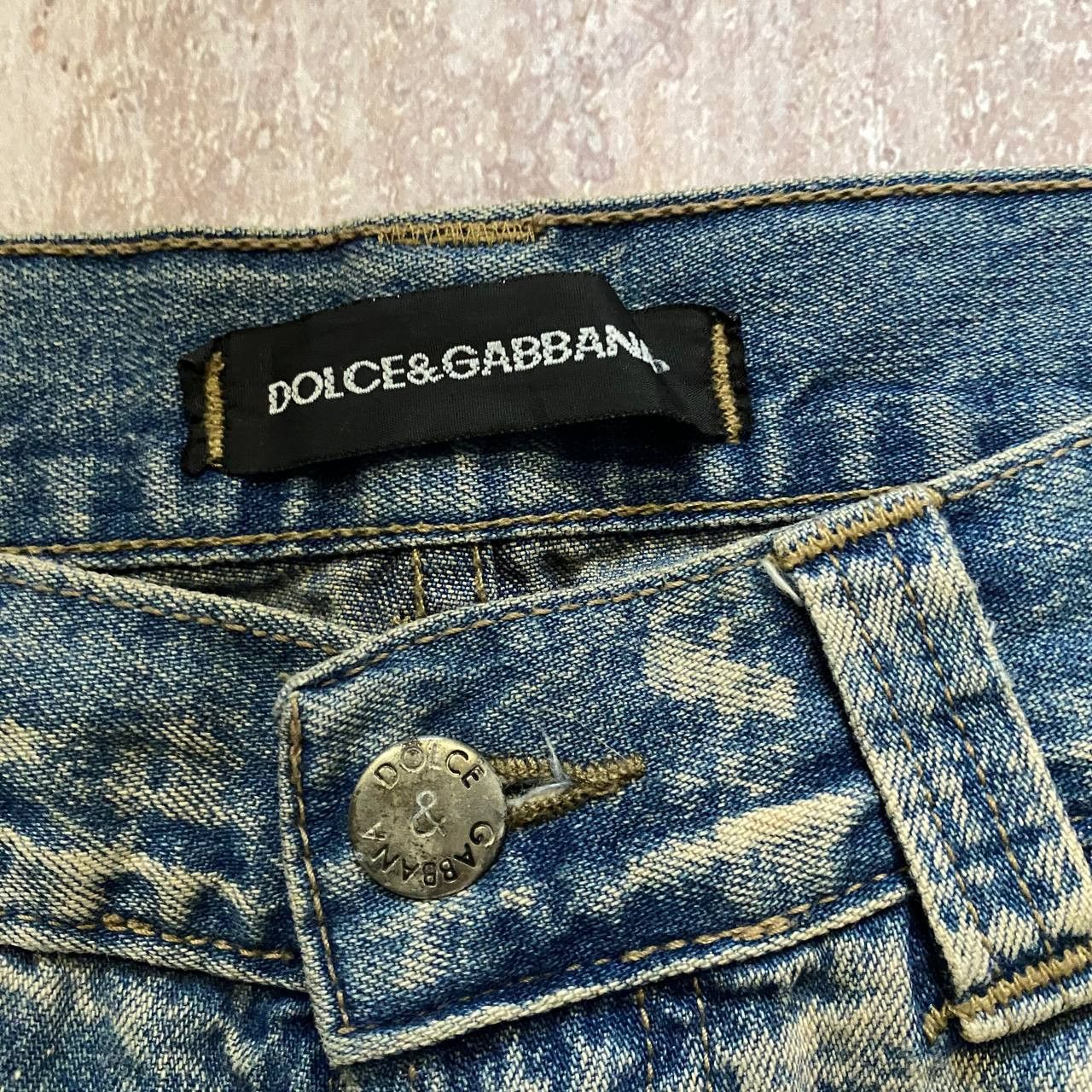 Dolce & Gabbana VINTAGE Y2K DOLCE & GABBANA HYPE FADED RARE CARGO DENIM Size US 29 - 4 Thumbnail