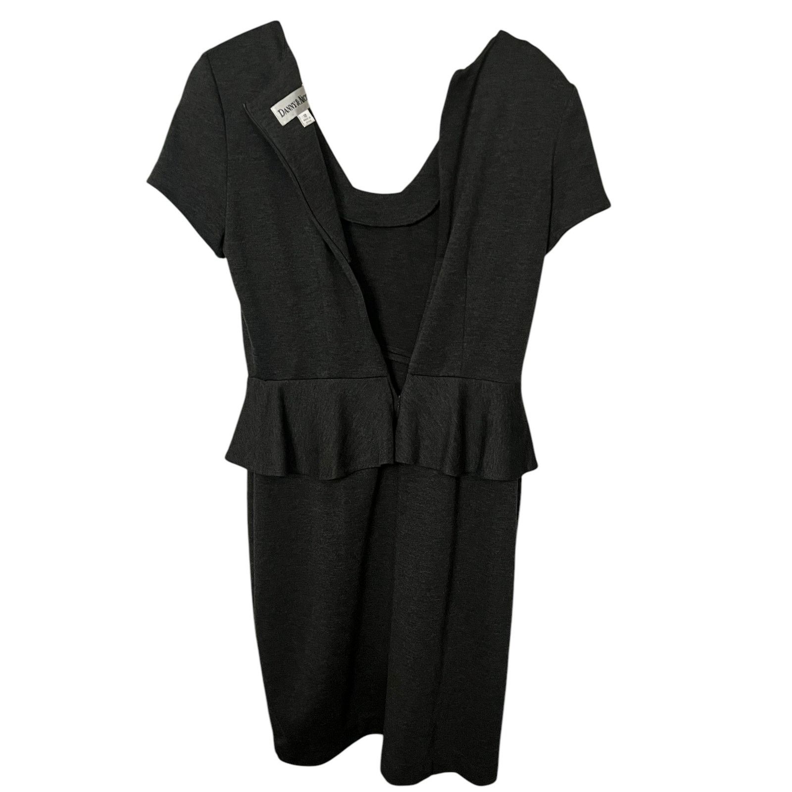 Other Danny & Nicole Charcoal Gray Peplum Dress - Size 12 Size XL / US 12-14 / IT 48-50 - 7 Thumbnail