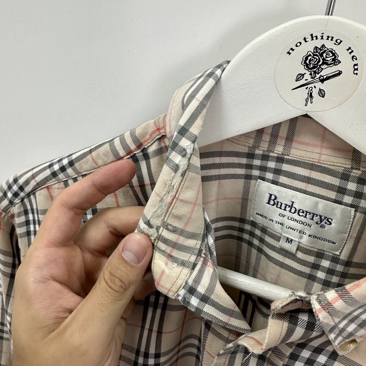 Burberry Vintage 90s Burberrys Nova Check London distressed shirt y2k Size US M / EU 48-50 / 2 - 6 Thumbnail